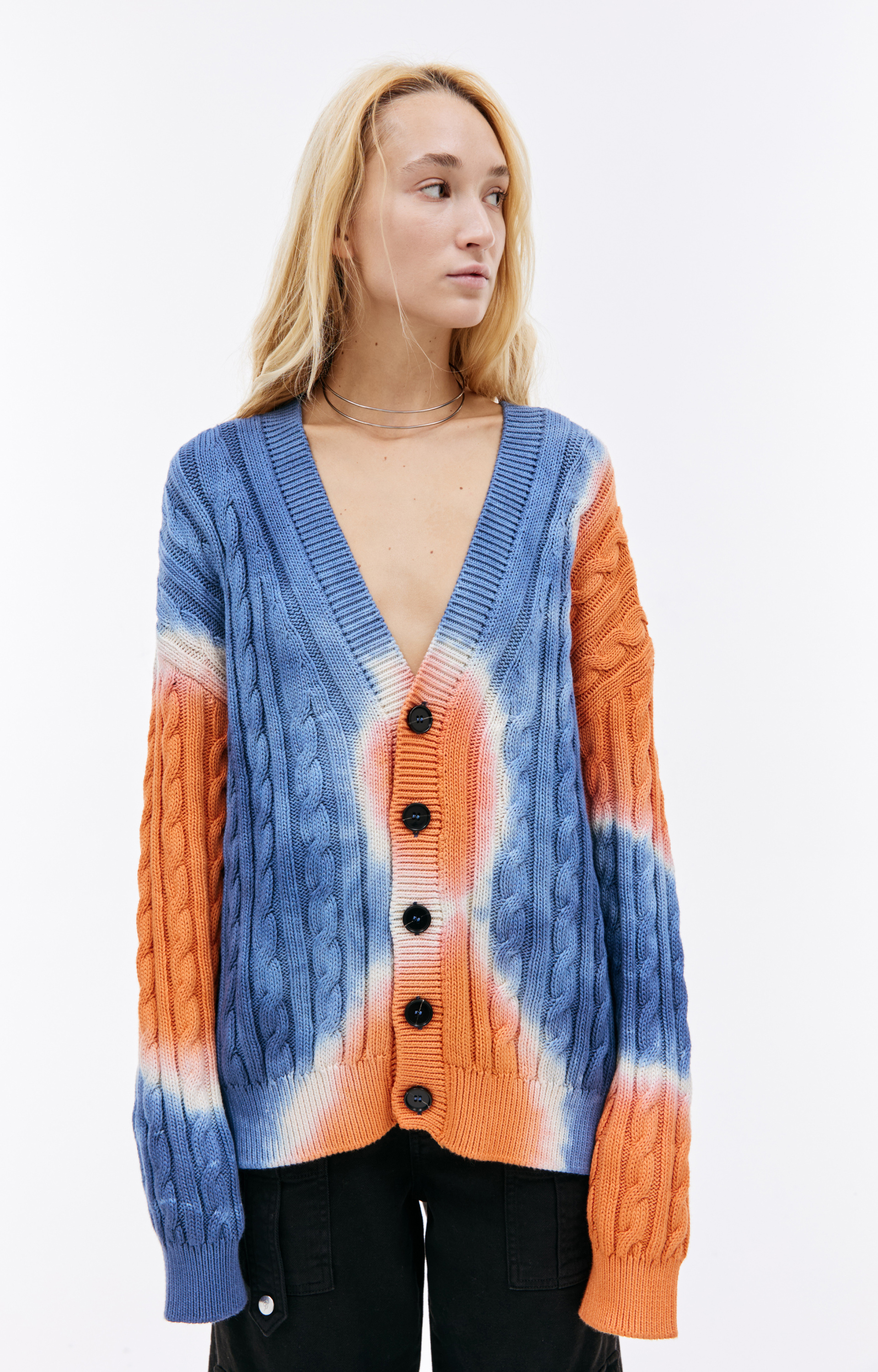 Diesel Вязаный кардиган J-Jonny с тай-дай эффектом