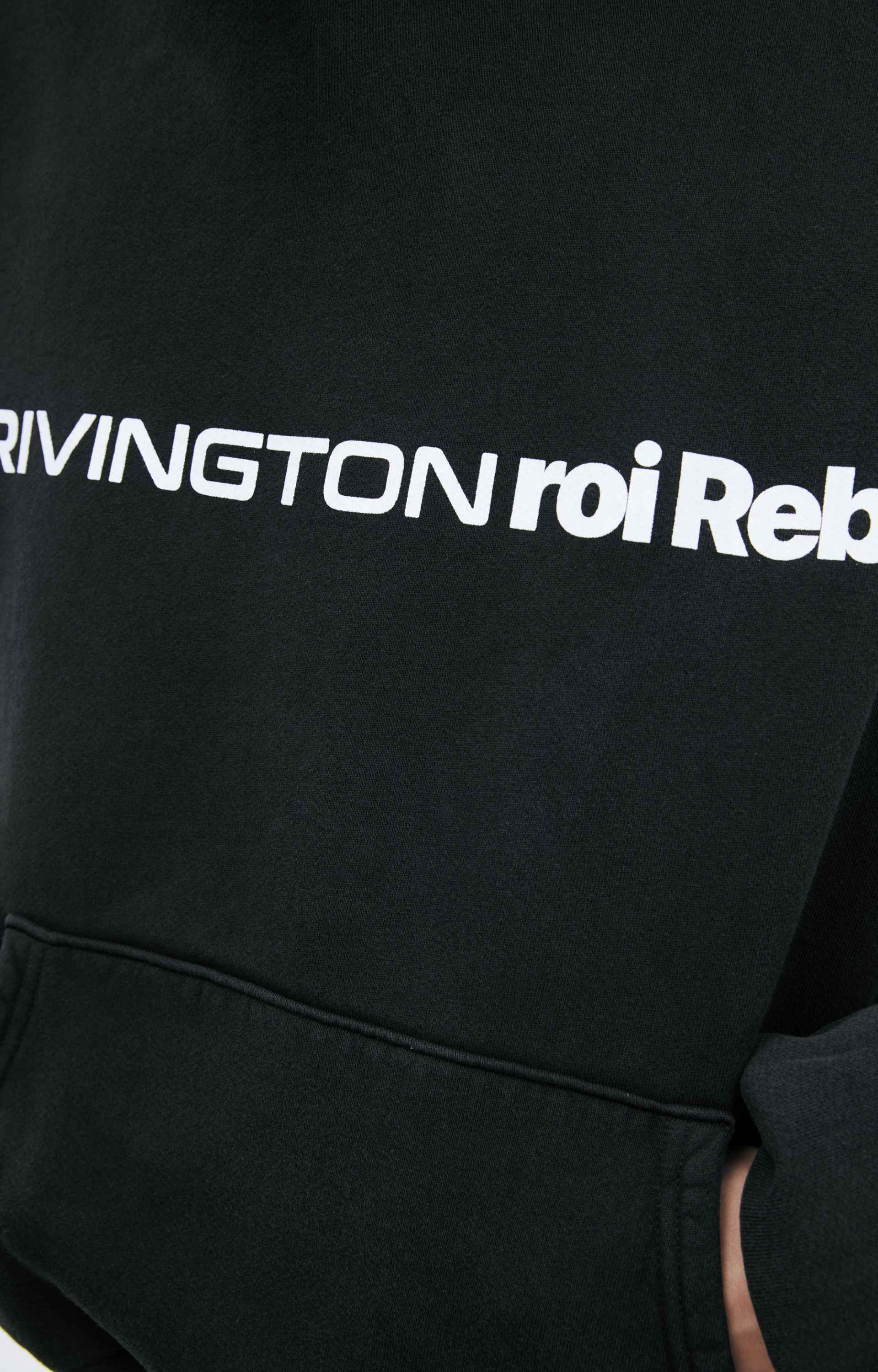 RRR123 Черное худи с принтом