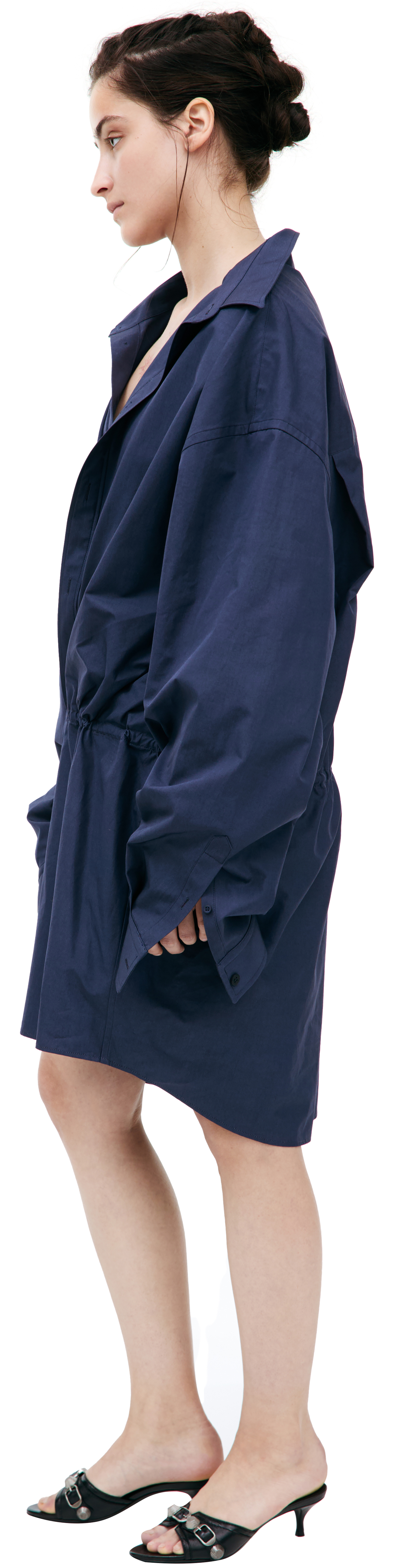 Balenciaga Платье рубашка из хлопка