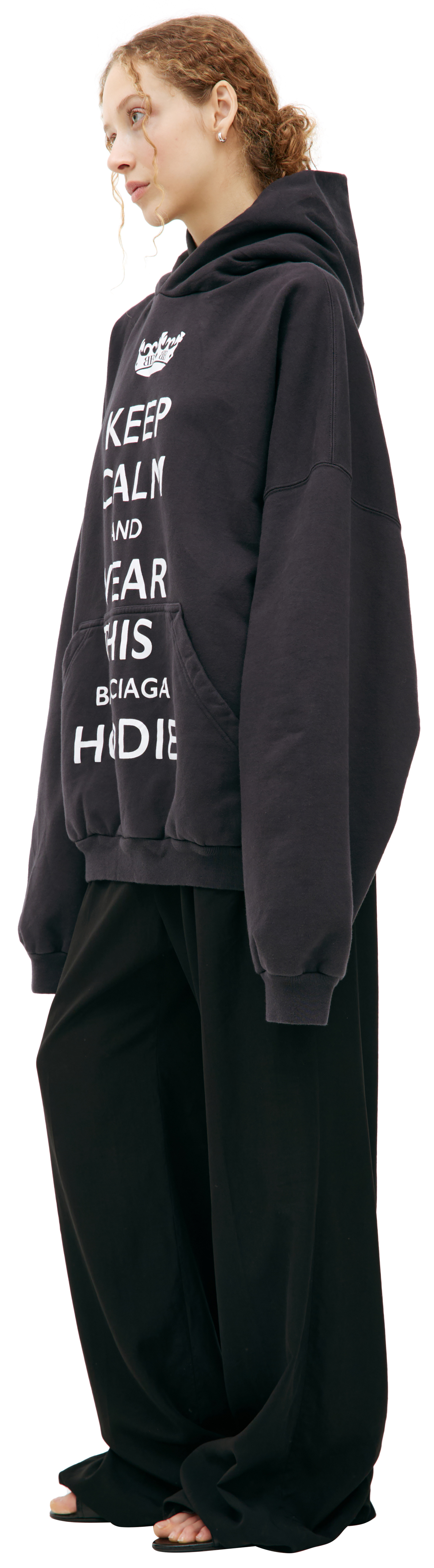 Balenciaga Черное худи \'Keep Calm\'