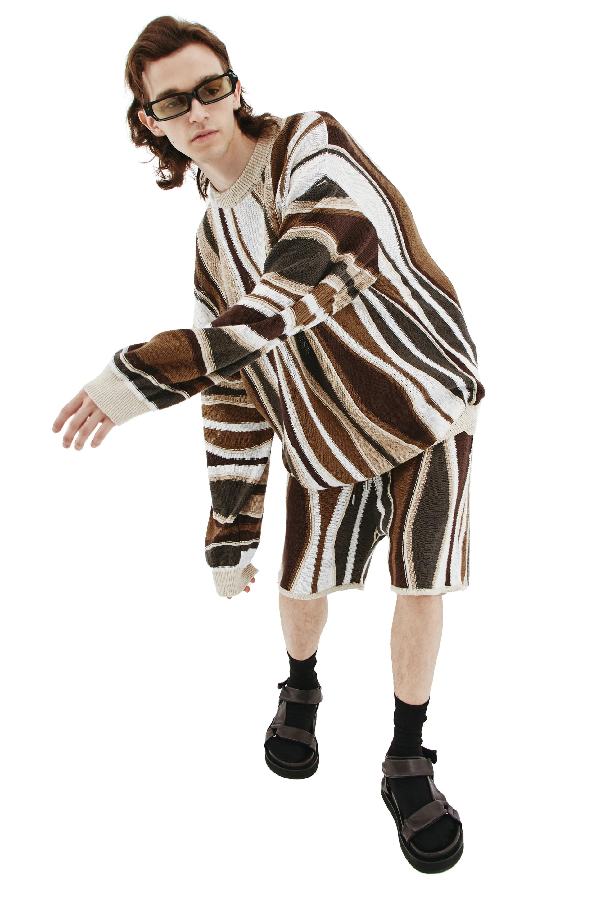 Children of the discordance Вязаный свитер в полоску