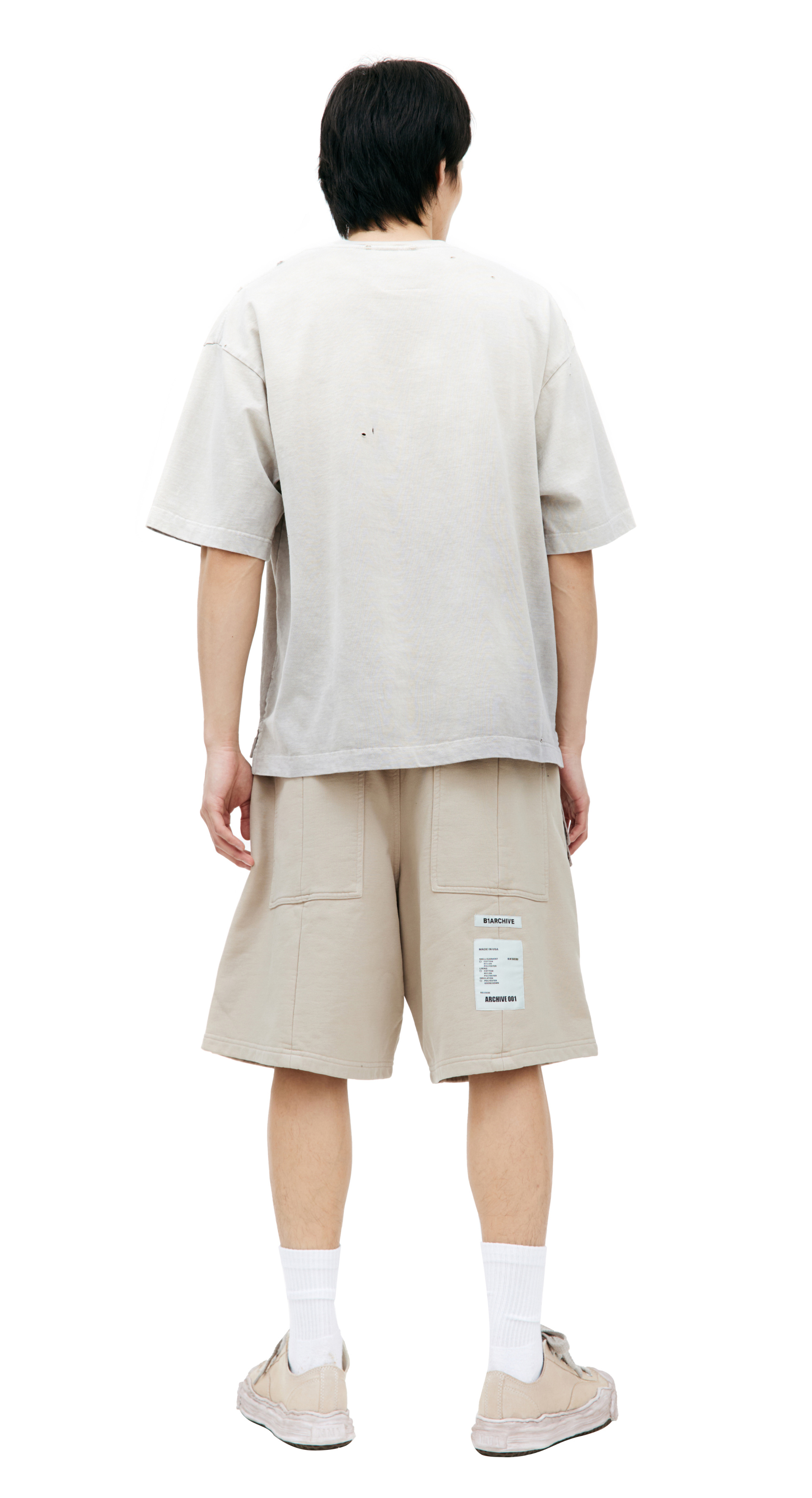 Maison Mihara Yasuhiro Рваная футболка с вышивкой