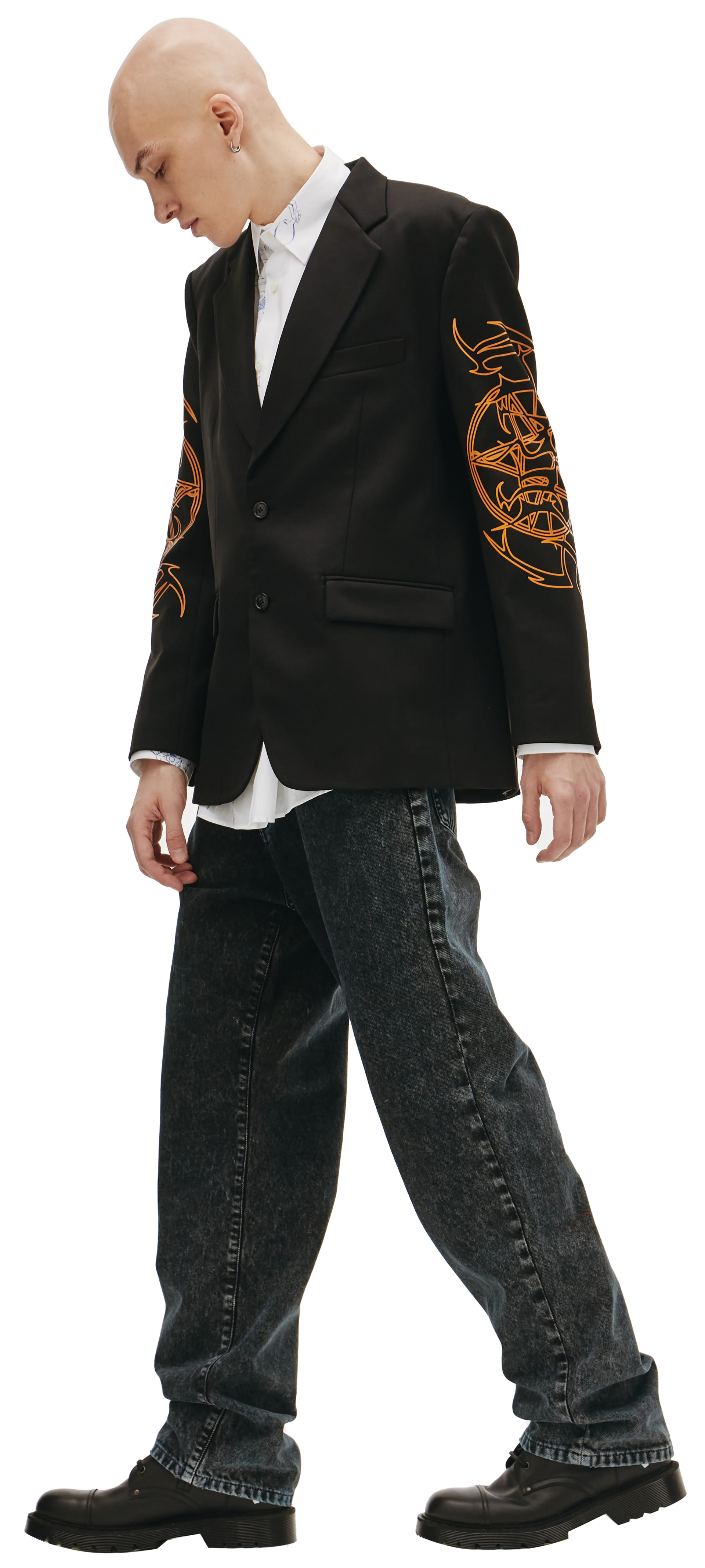 VETEMENTS Оверсайз жакет с принтами Trible