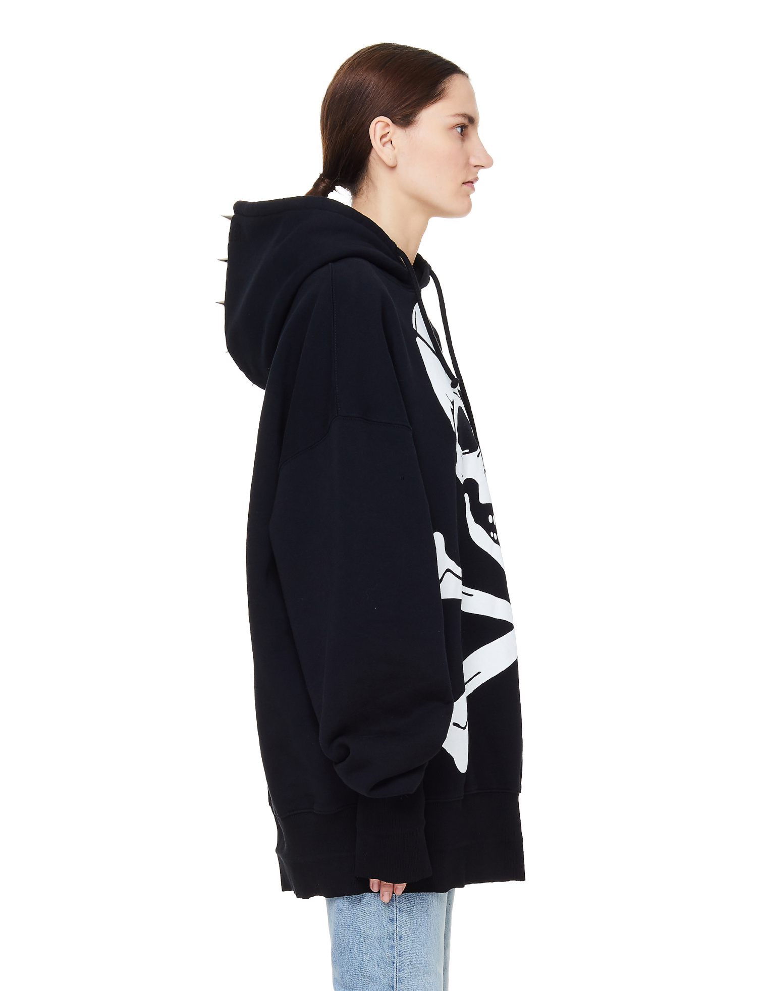 VETEMENTS Худи с черепом и шипами на капюшоне Pirate