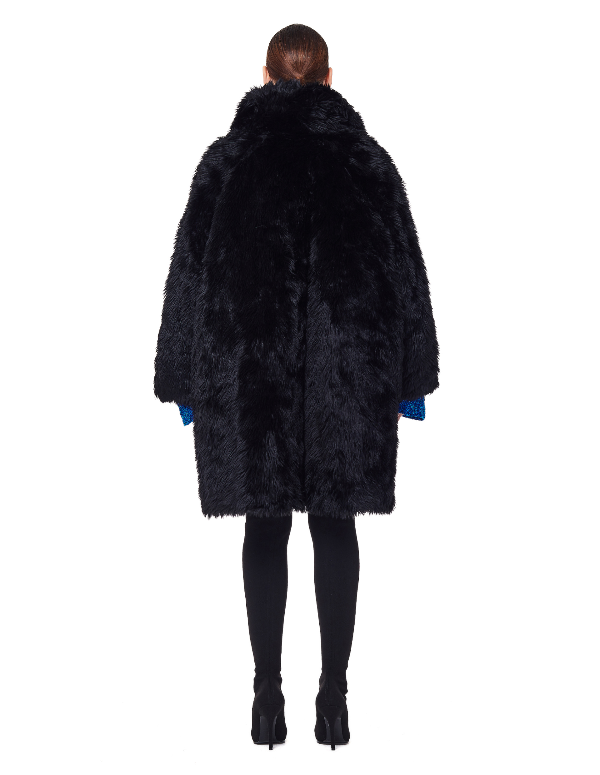Balenciaga Черная шуба Swing из искусственного меха