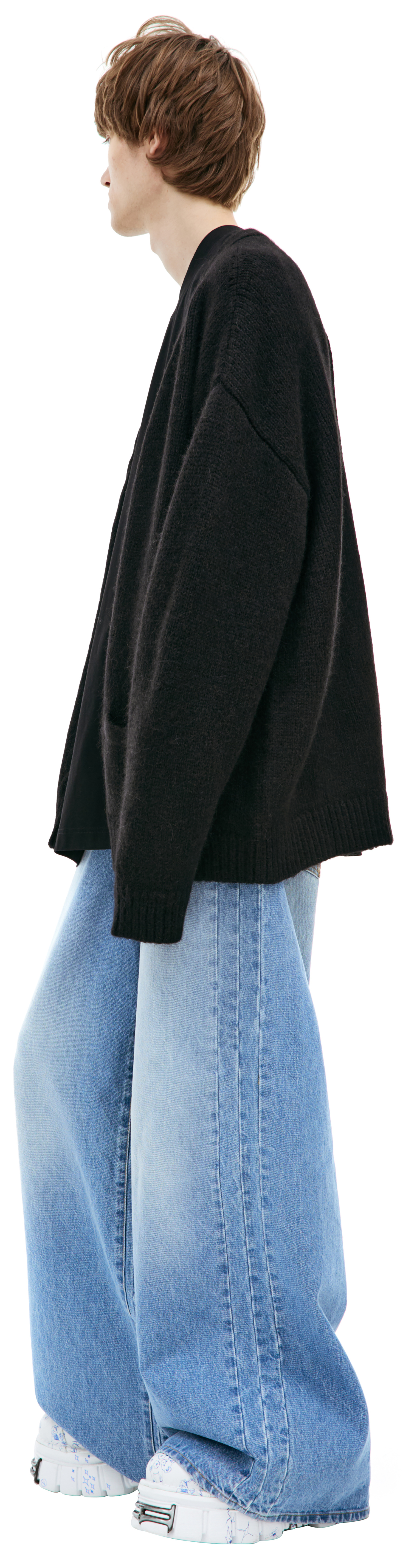 VETEMENTS Комбинированный кардиган из шерсти