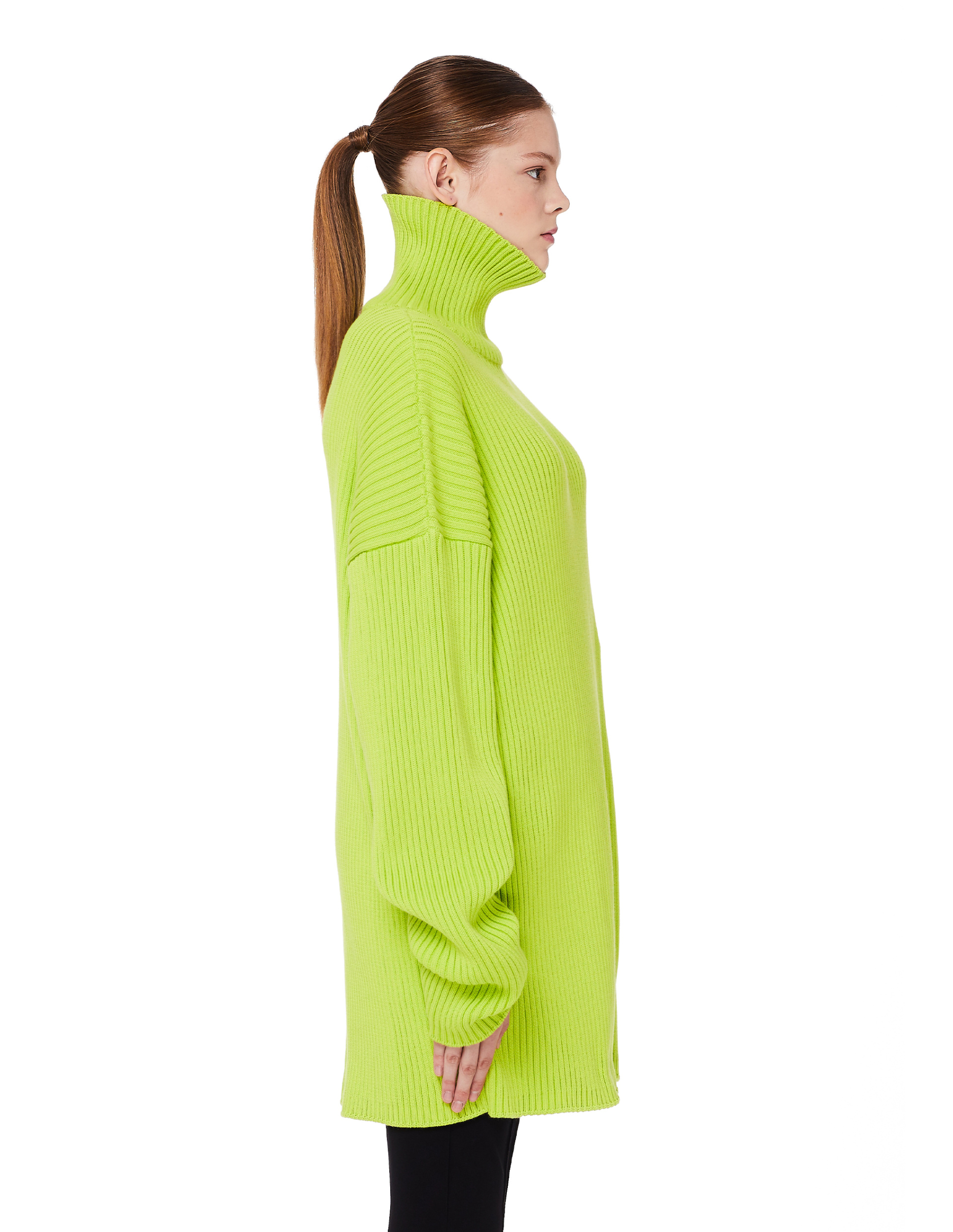 Balenciaga Неоново-зеленый свитер oversize