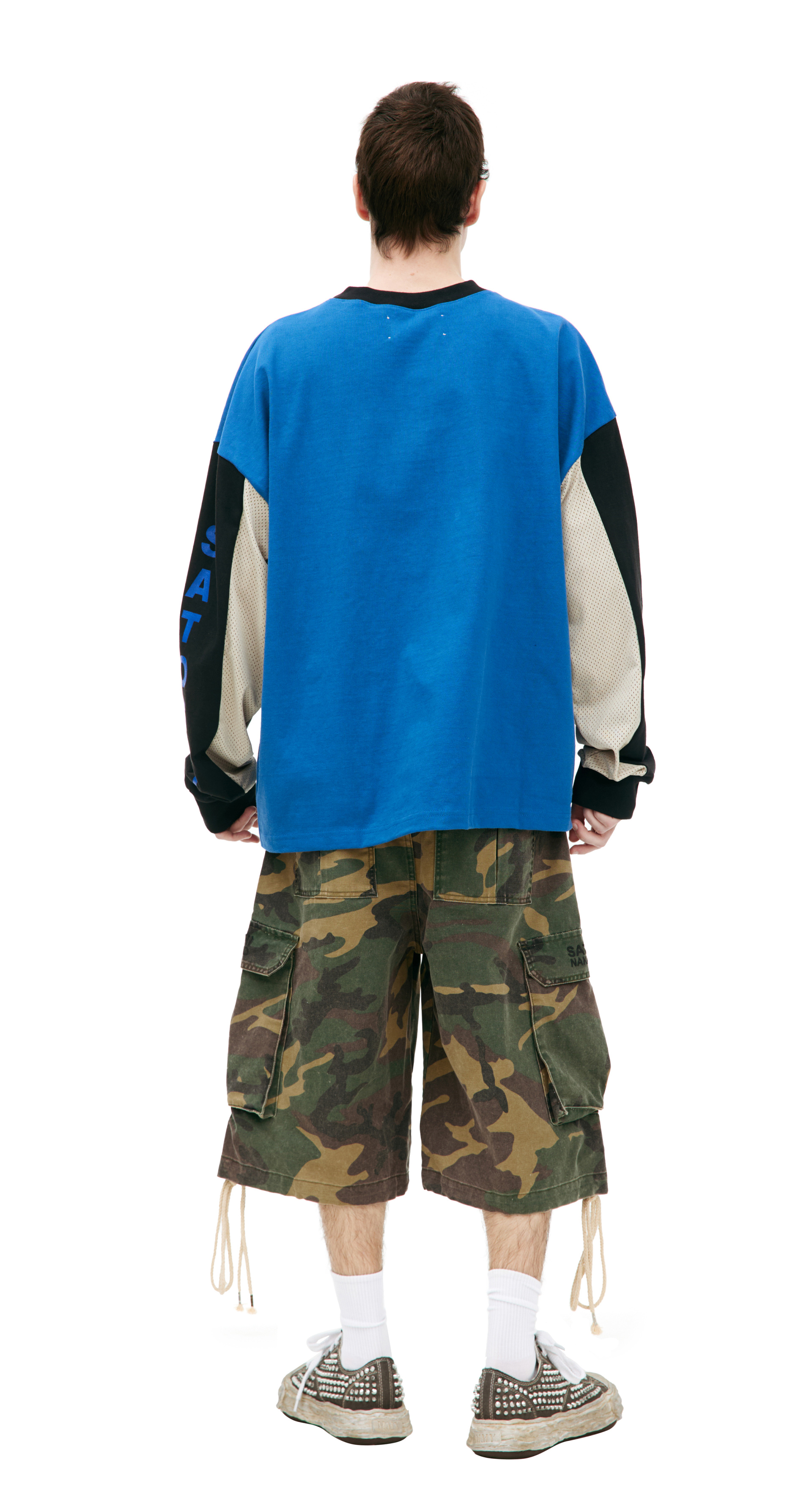 Satoshi Nakamoto Синий лонгслив с логотипом