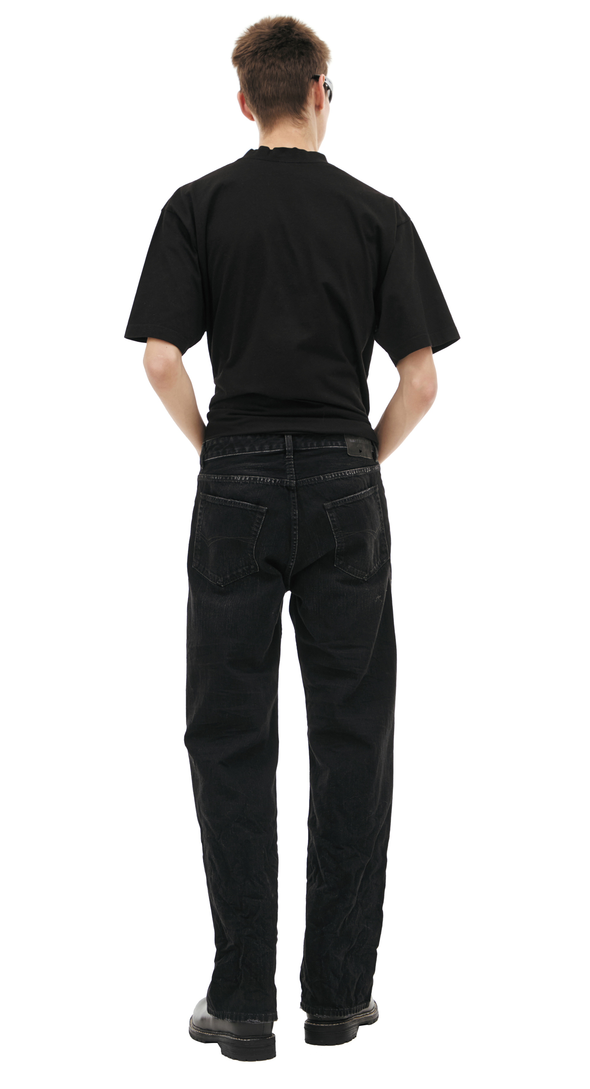 Balenciaga Широкие джинсы с потертостями