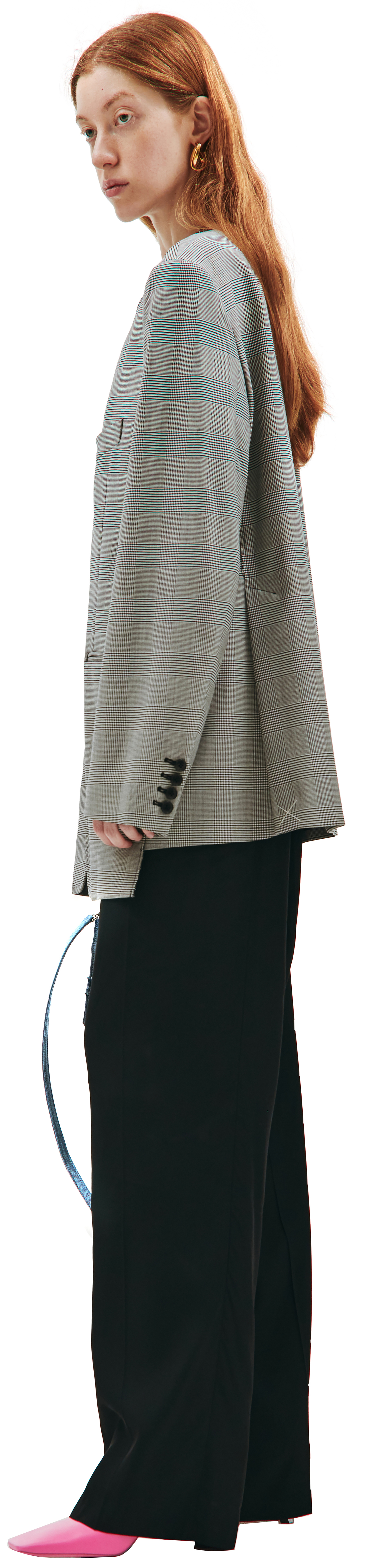 VETEMENTS Серый пиджак в клетку