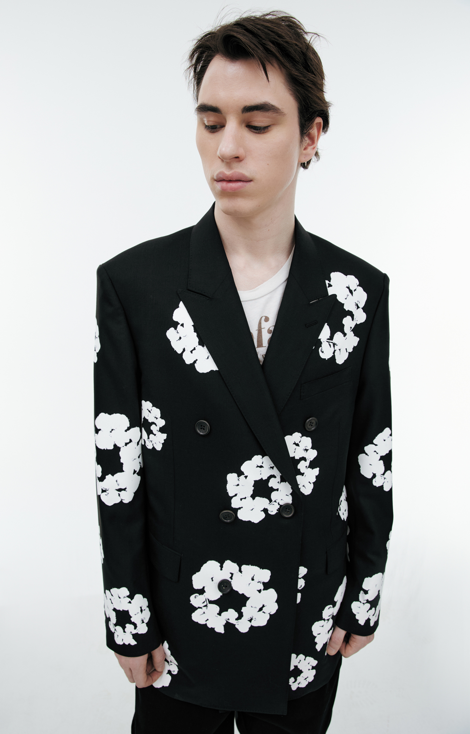 Saint Mxxxxxx Двубортный жакет с монопринтом