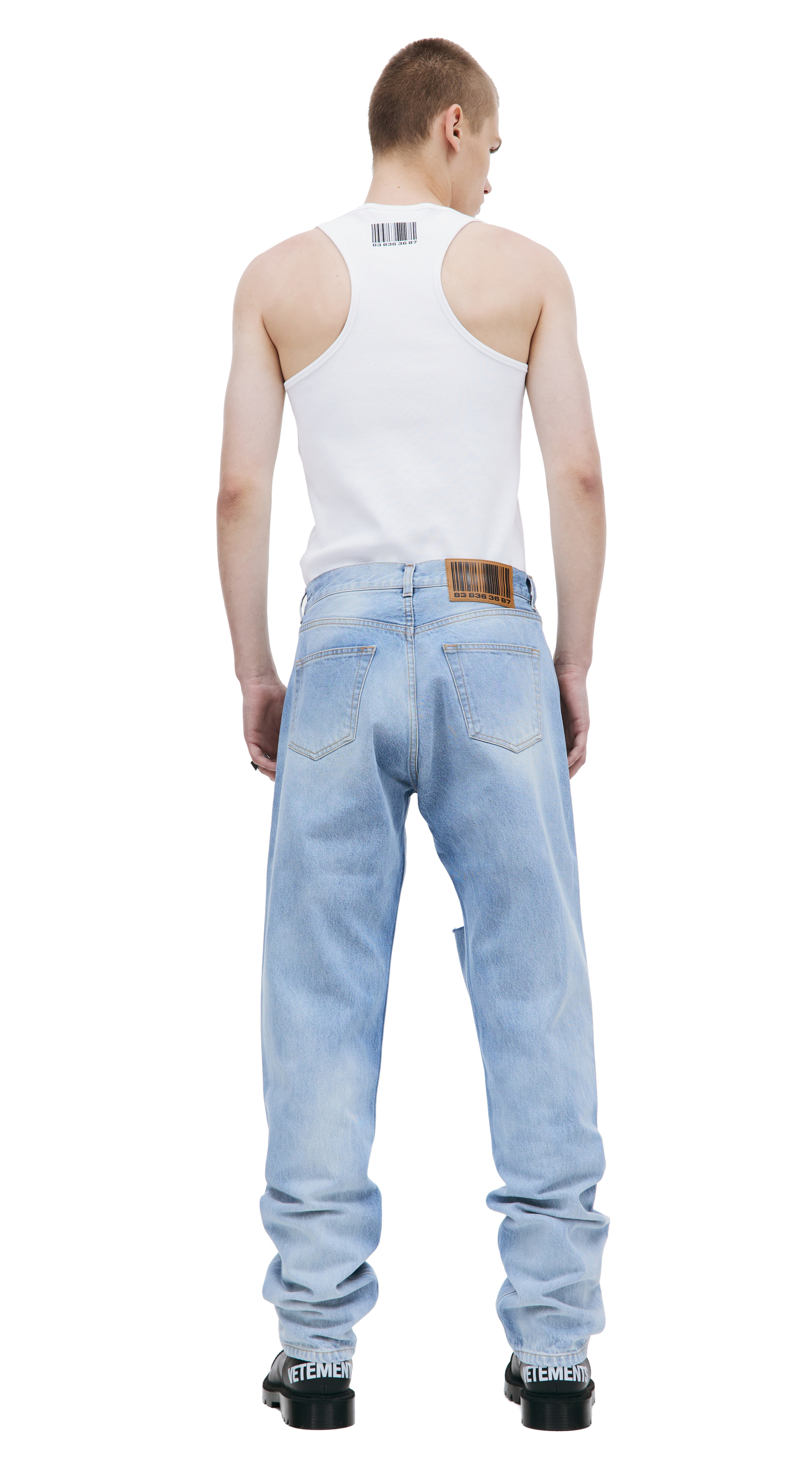 VTMNTS Голубые рваные джинсы