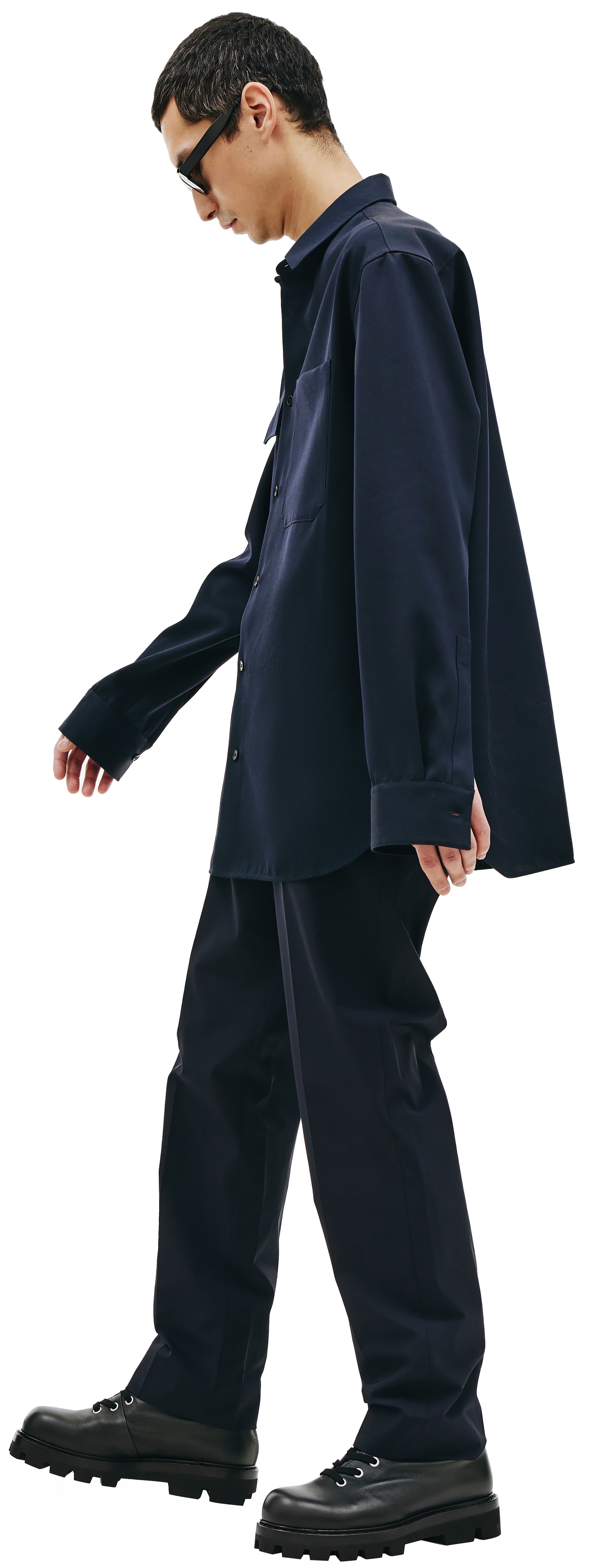 Jil Sander Рубашка из шерсти с накладными карманами