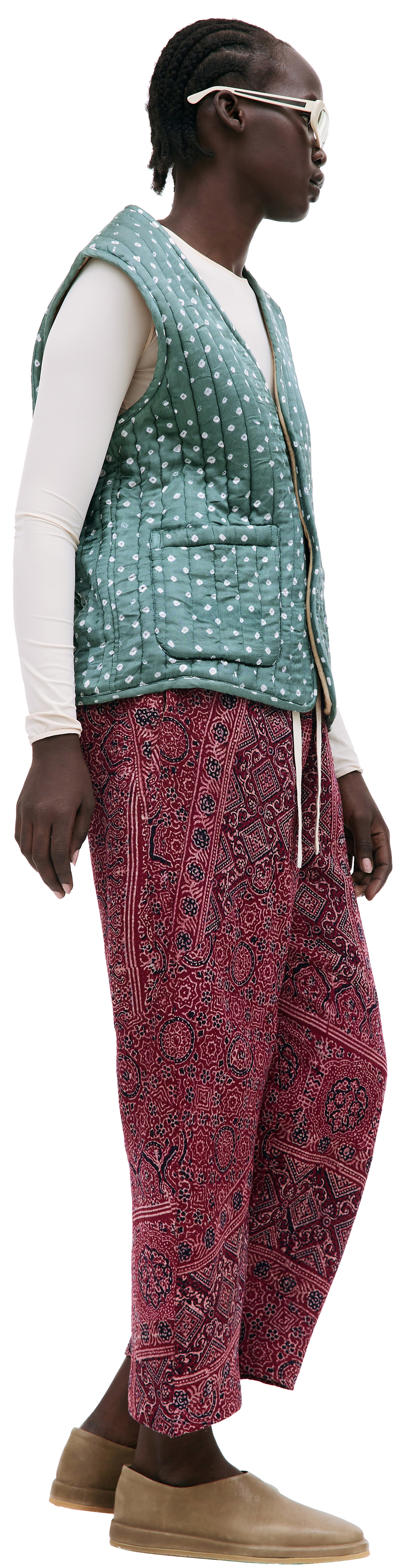 KARU RESEARCH Стеганый жилет из шелка