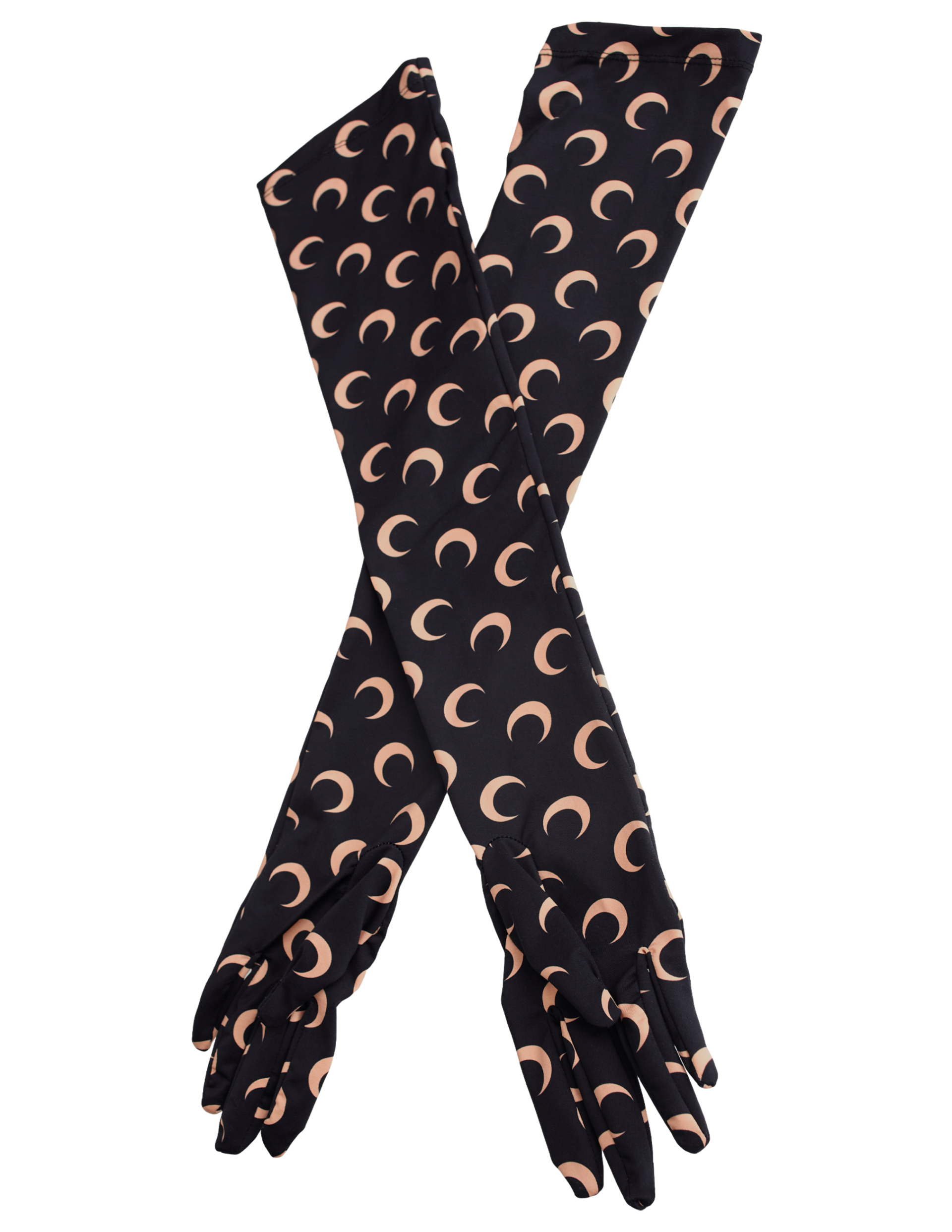 MARINE SERRE Эластичные перчатки с принтом