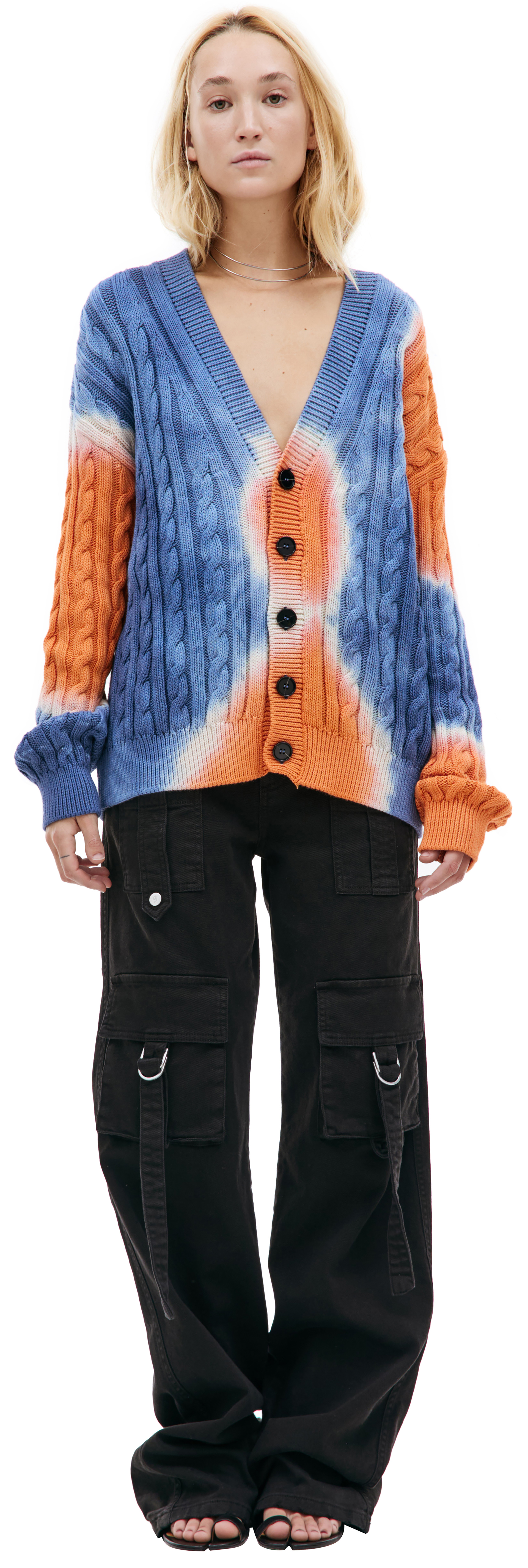 Diesel Вязаный кардиган J-Jonny с тай-дай эффектом