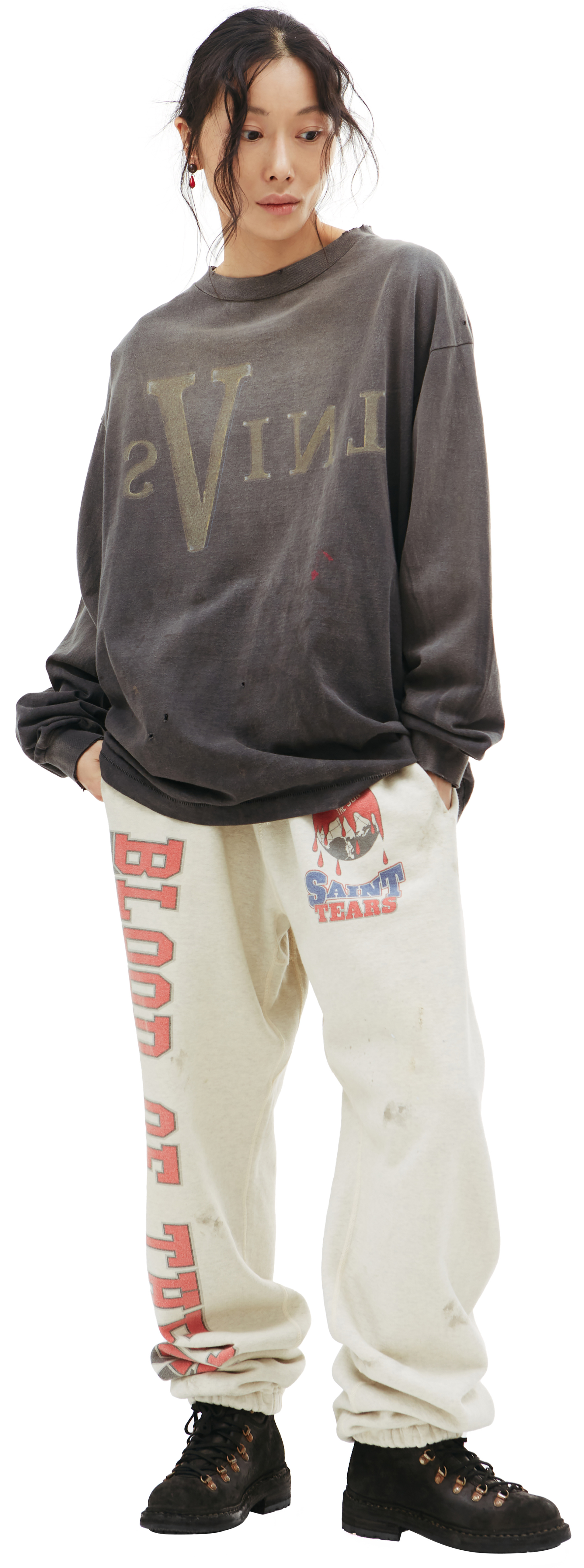 Saint Michael Лонгслив Saint Michael x VLONE с принтом