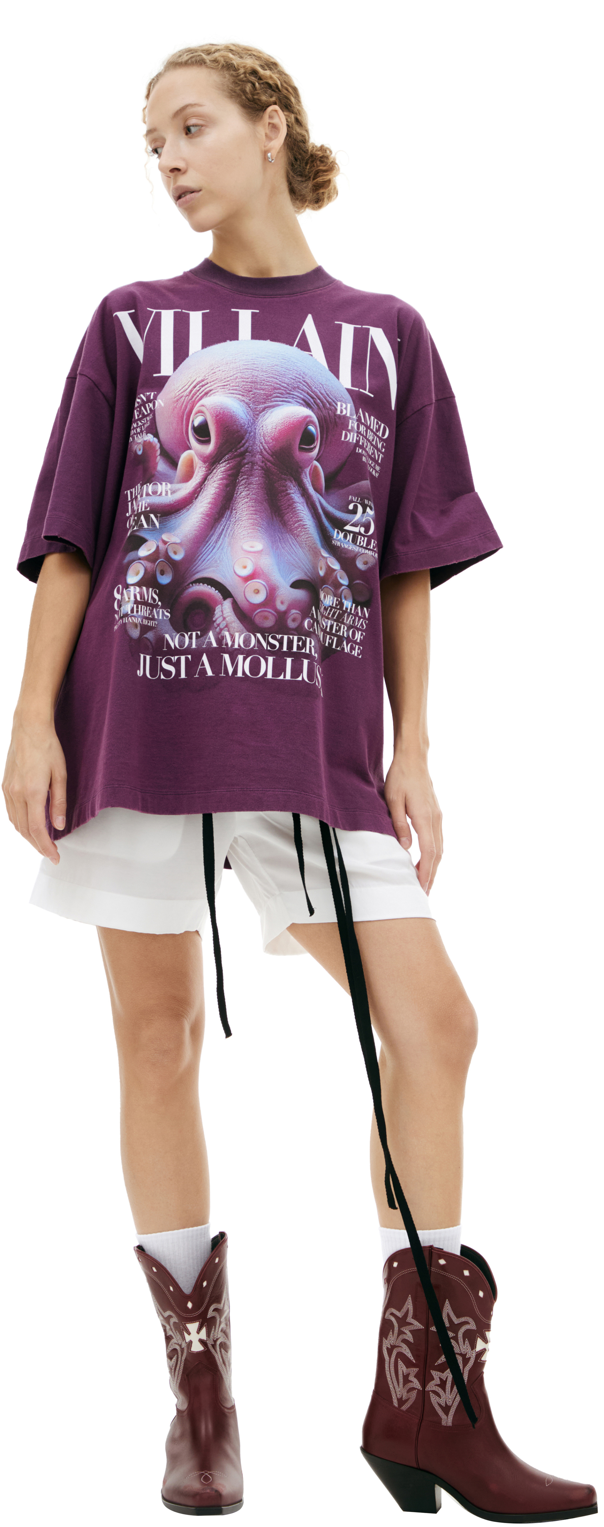 Doublet Хлопковая футболка с принтом