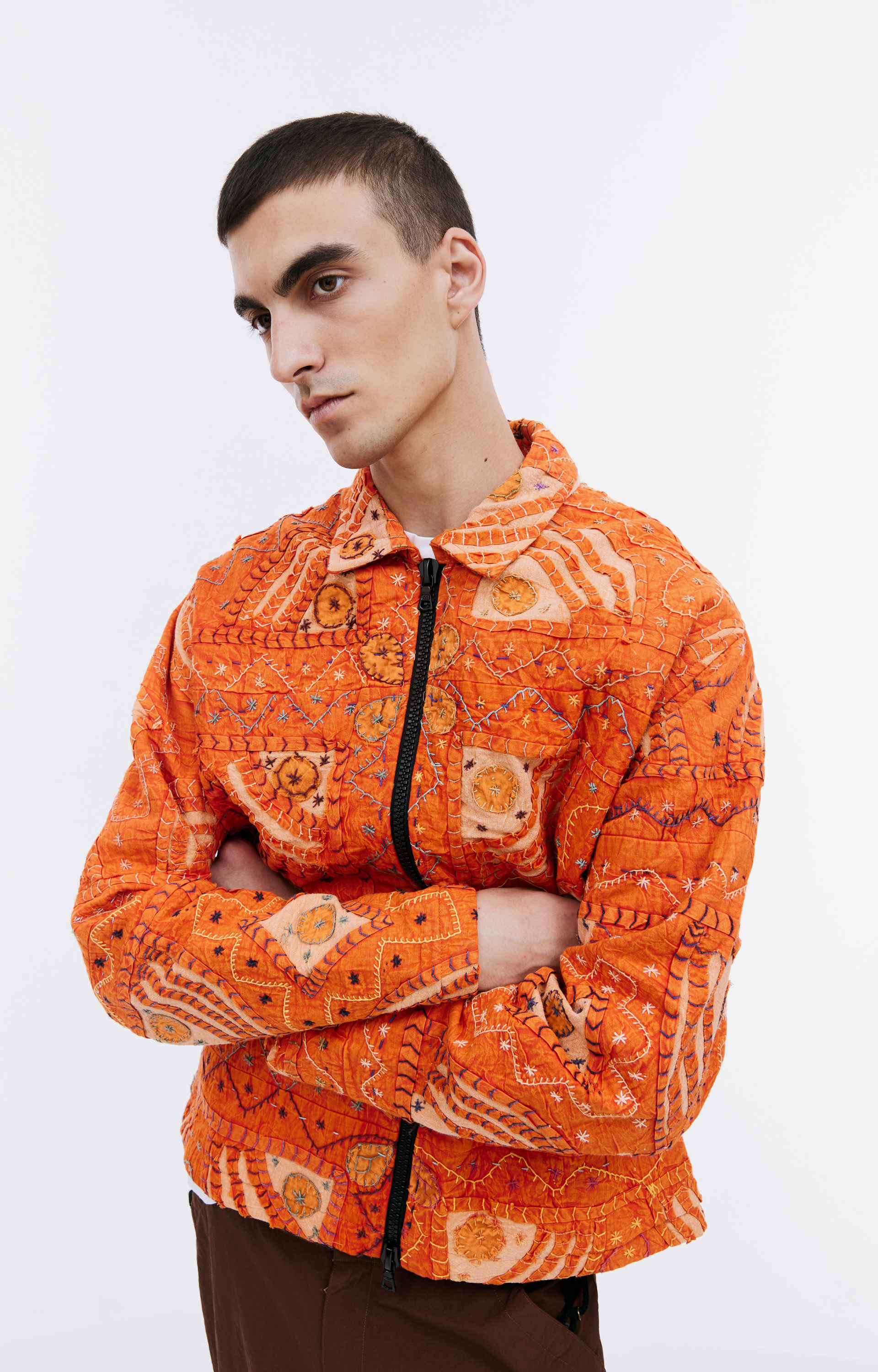 KARU RESEARCH Стеганая куртка с ручной вышивкой