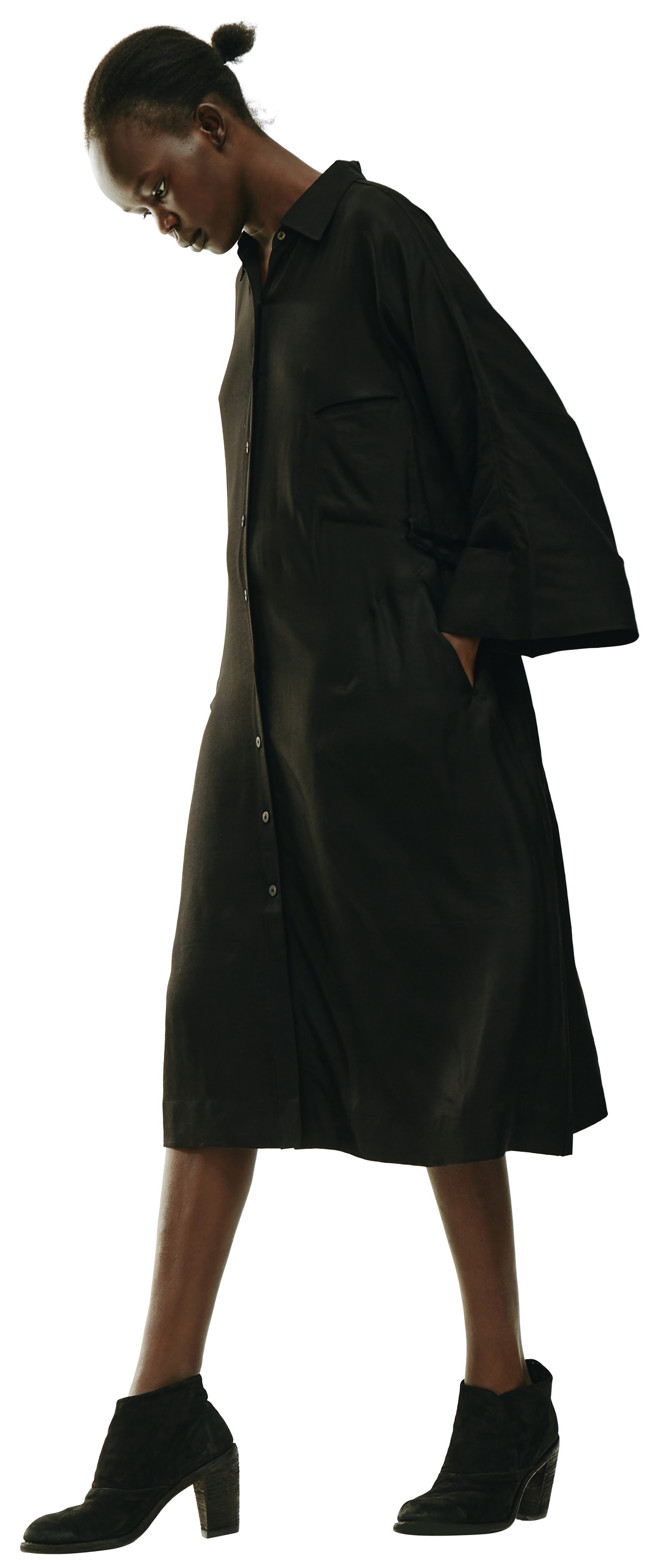 Ziggy Chen Платье с широкими рукавами