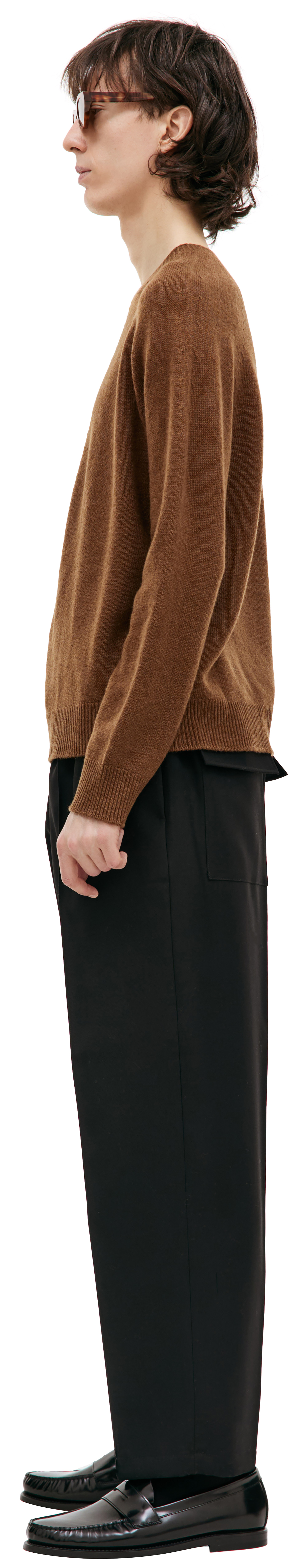Jil Sander Коричневый свитер из шерсти и кашемира