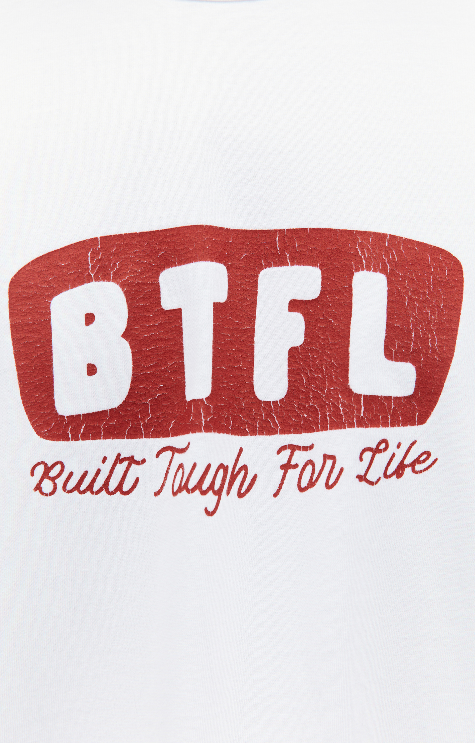 BTFL Белая футболка с контрастным логотипом