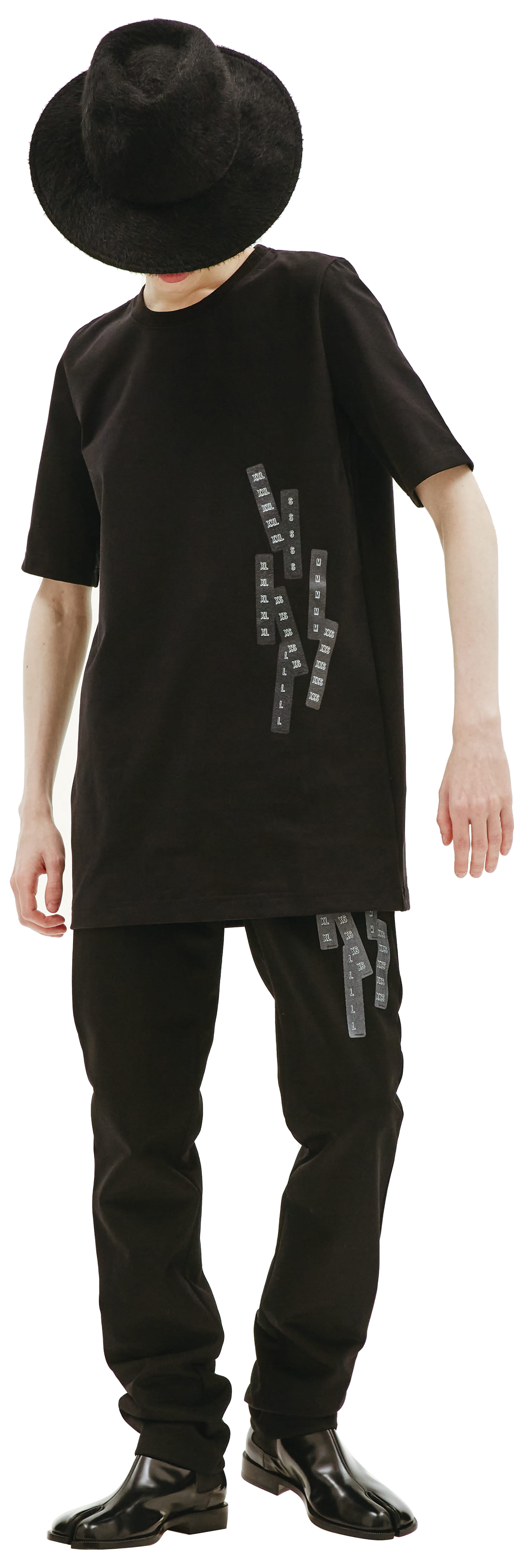 Doublet Черная футболка с графичным принтом