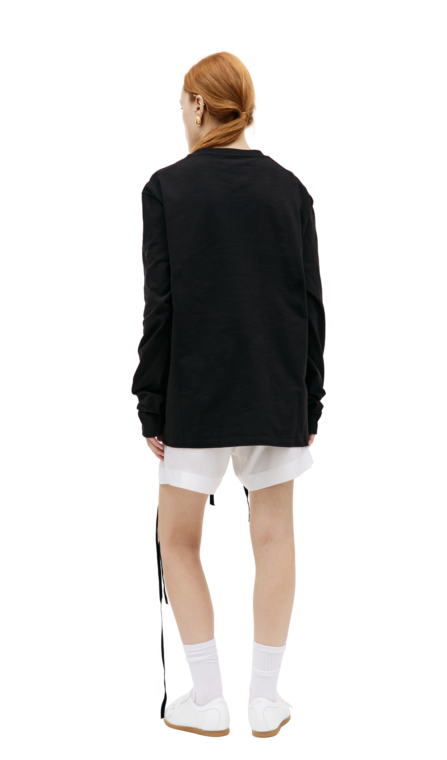 Jil Sander Хлопковый лонгслив с вышивкой
