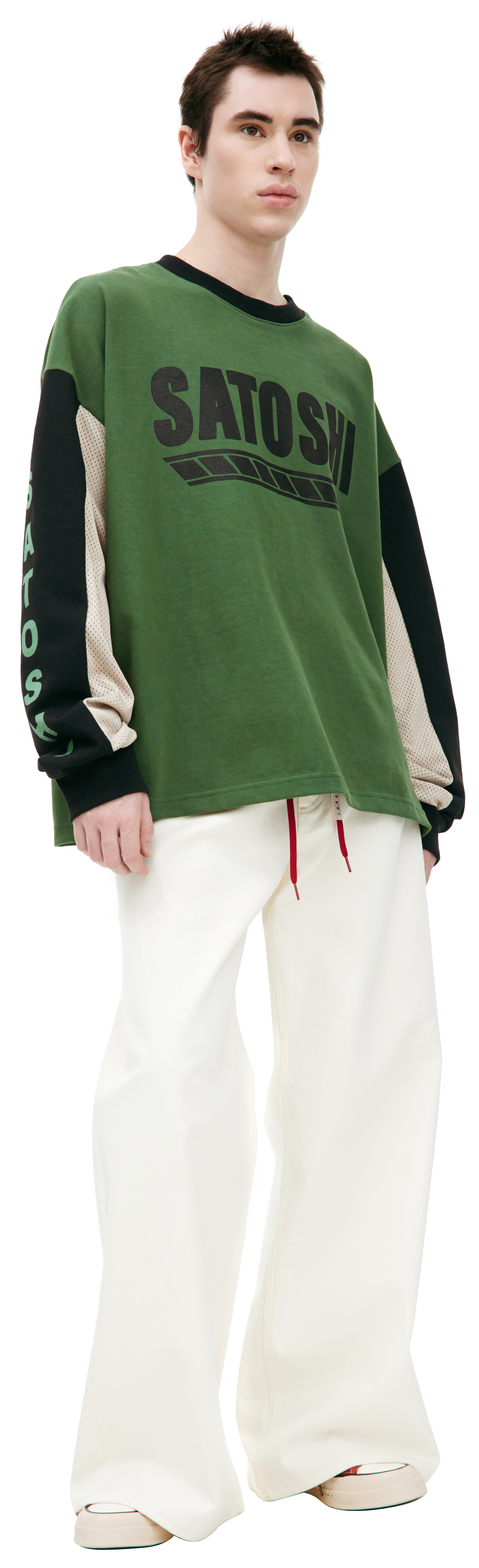 Satoshi Nakamoto Зеленый лонгслив с логотипом