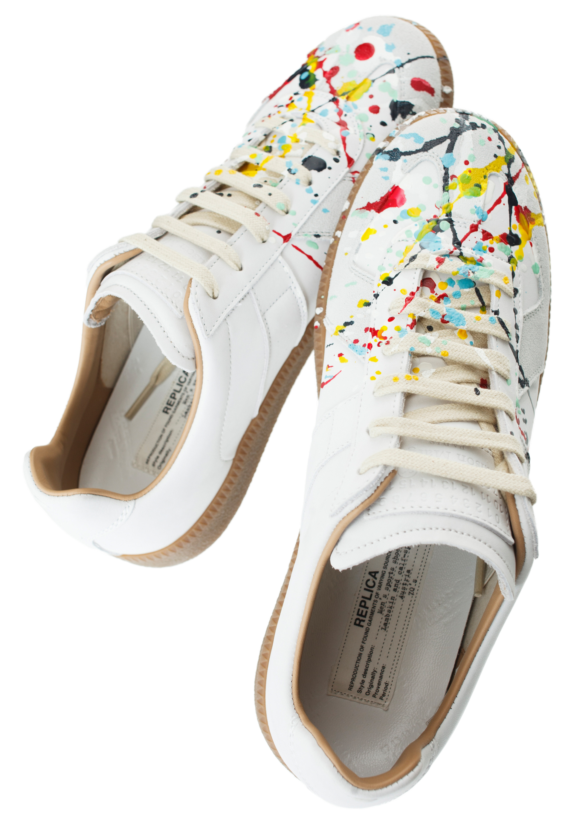 Maison Margiela Кожаные кеды Replica Painter Splatter