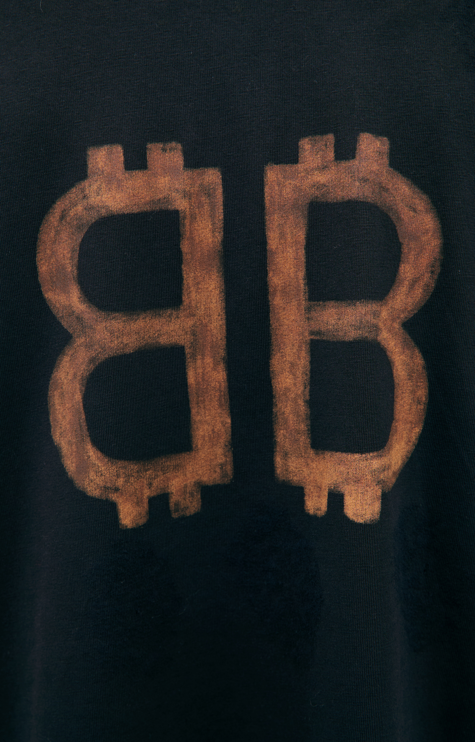 Balenciaga Черная футболка с принтом