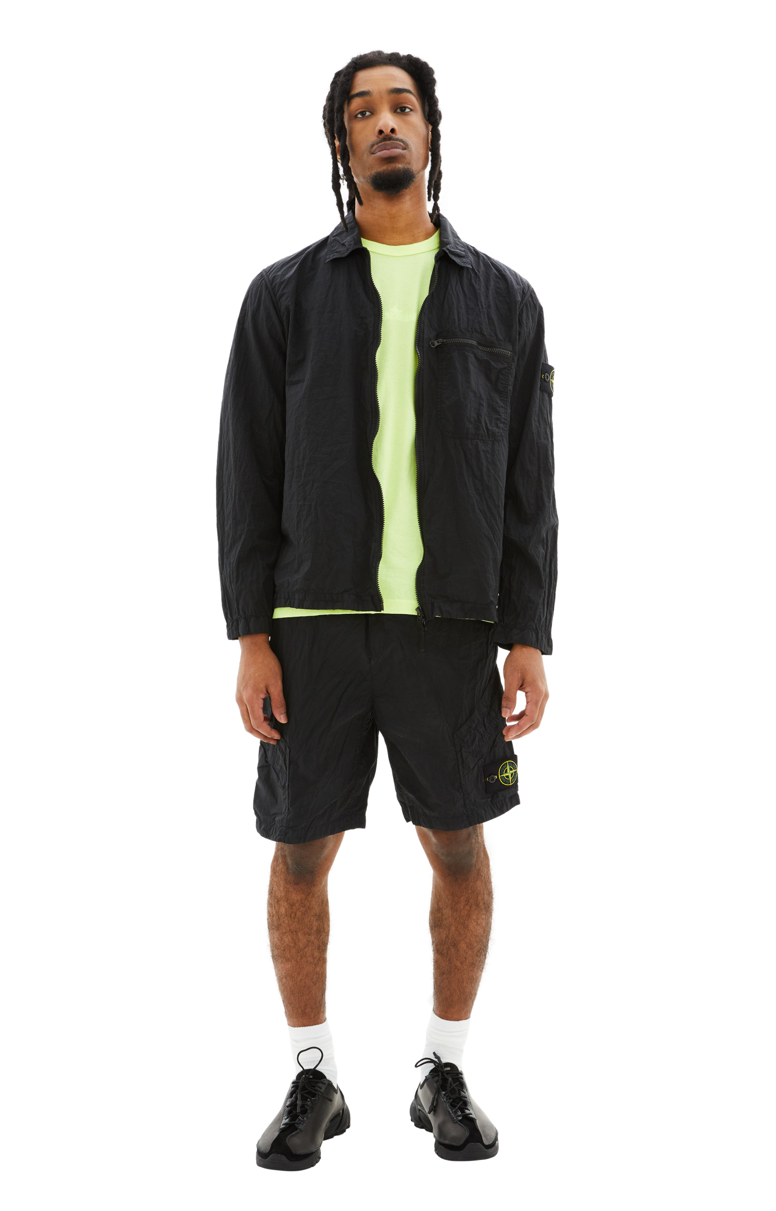 Stone Island Черная куртка с логотипом