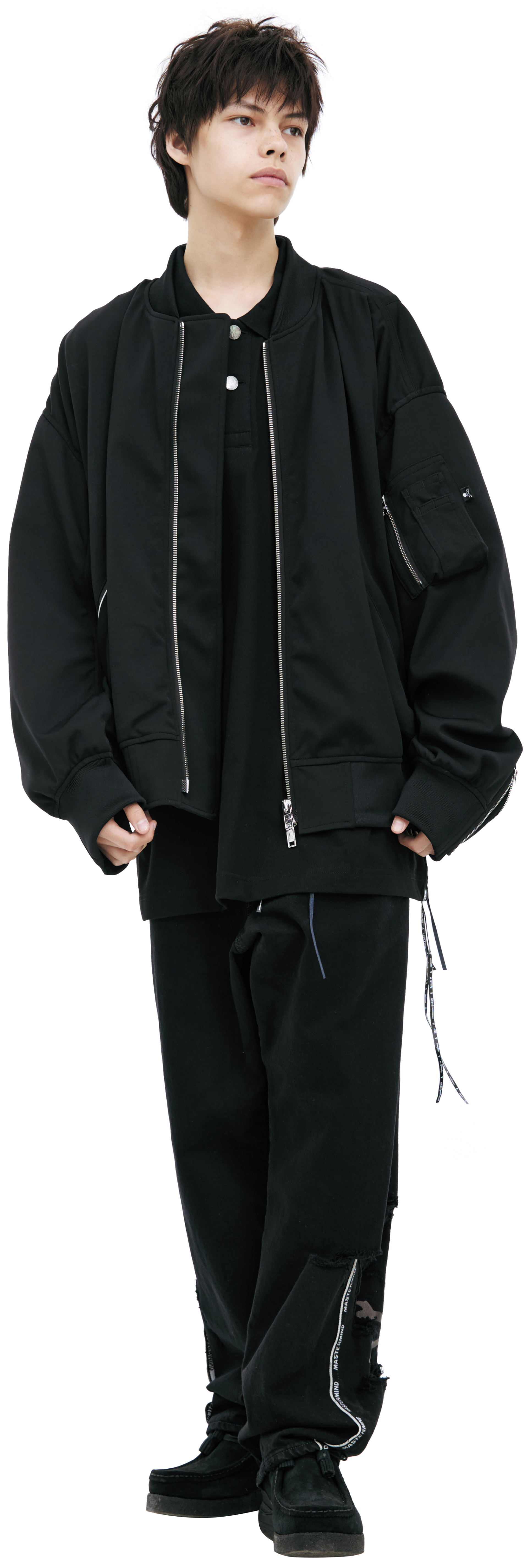 Mastermind WORLD Черный бомбер с логотипом