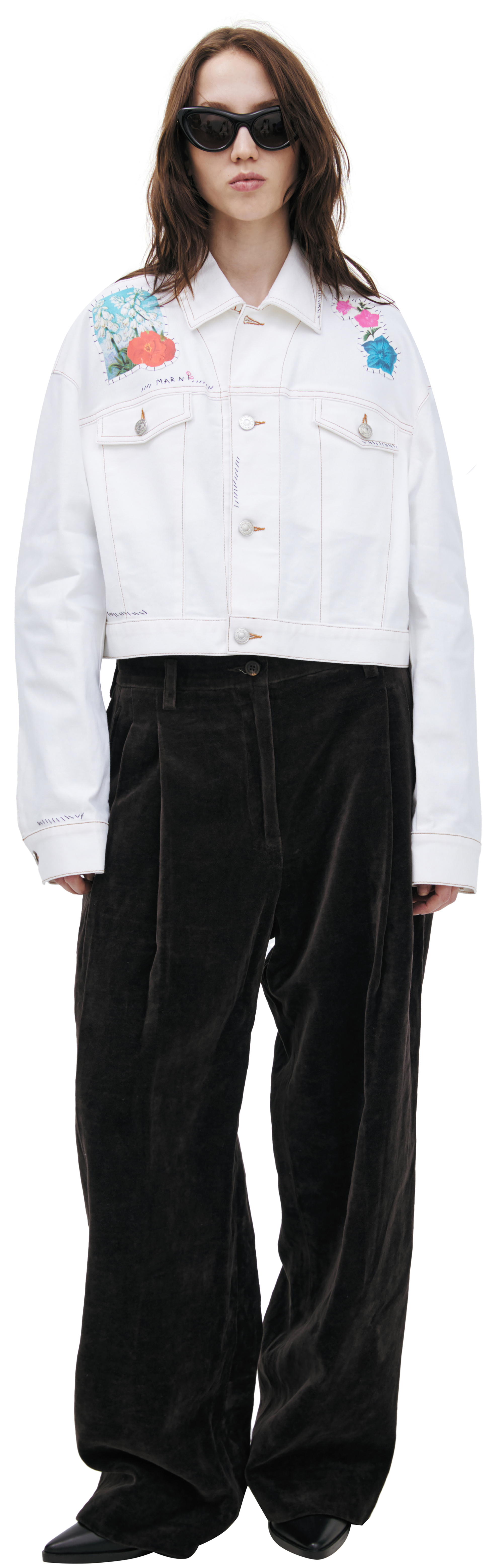 Marni Джинсовая куртка с патчами