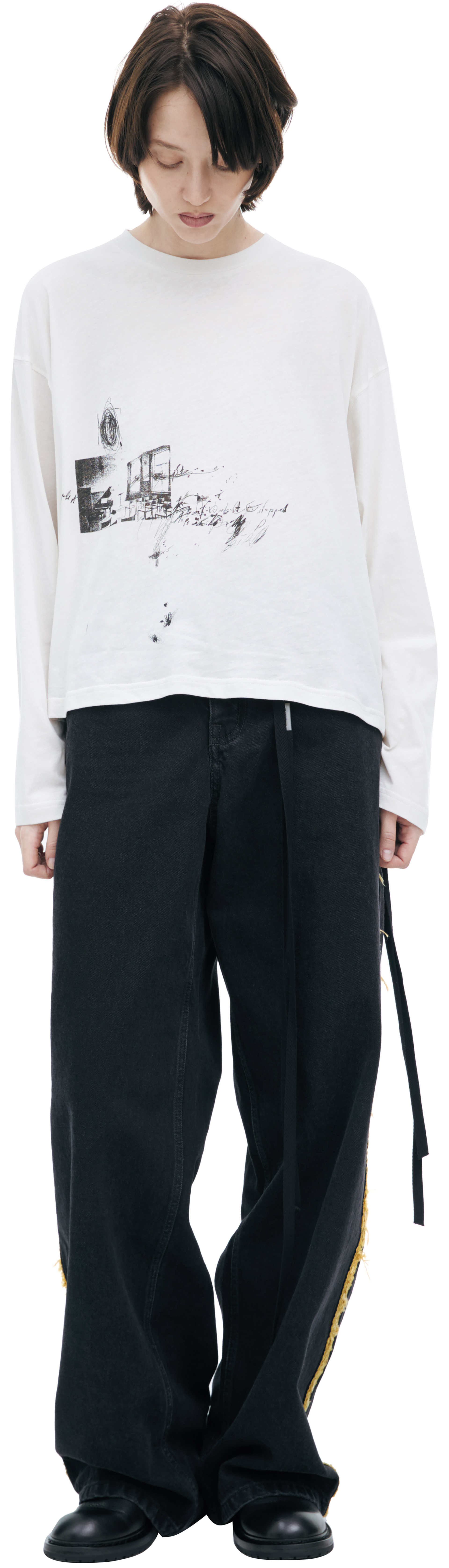 Ann Demeulemeester Лонгслив с абстрактным принтом