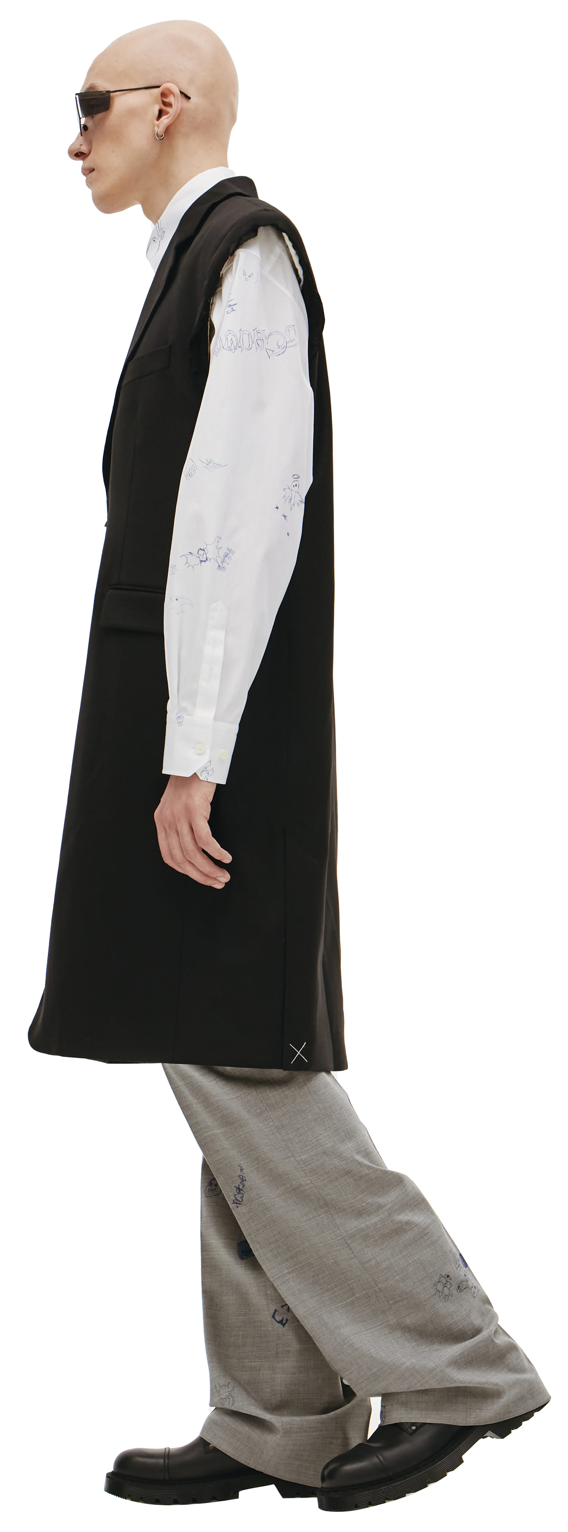 VETEMENTS Черный пиджак без рукавов