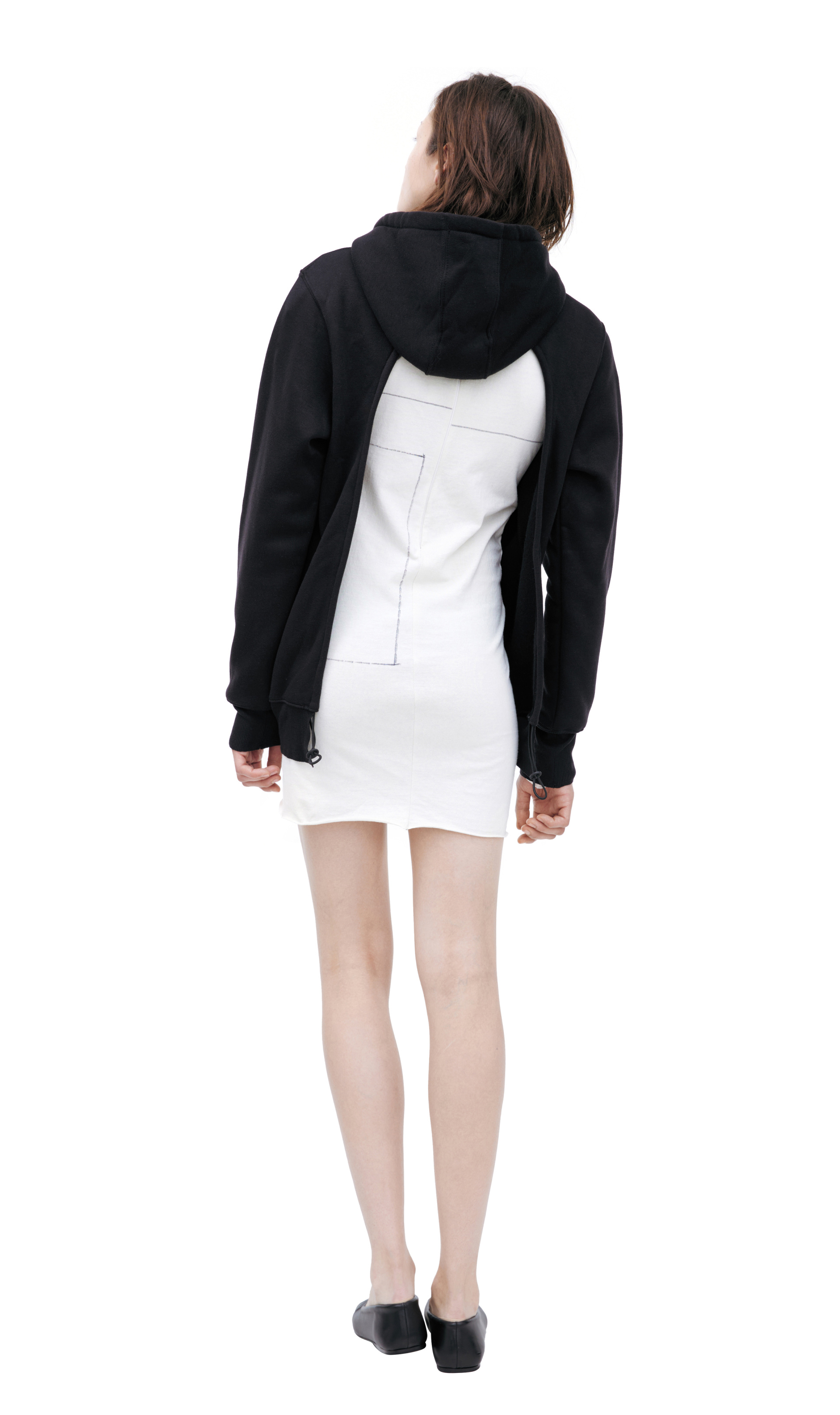 PROTOTYPES Худи с вырезом на спине