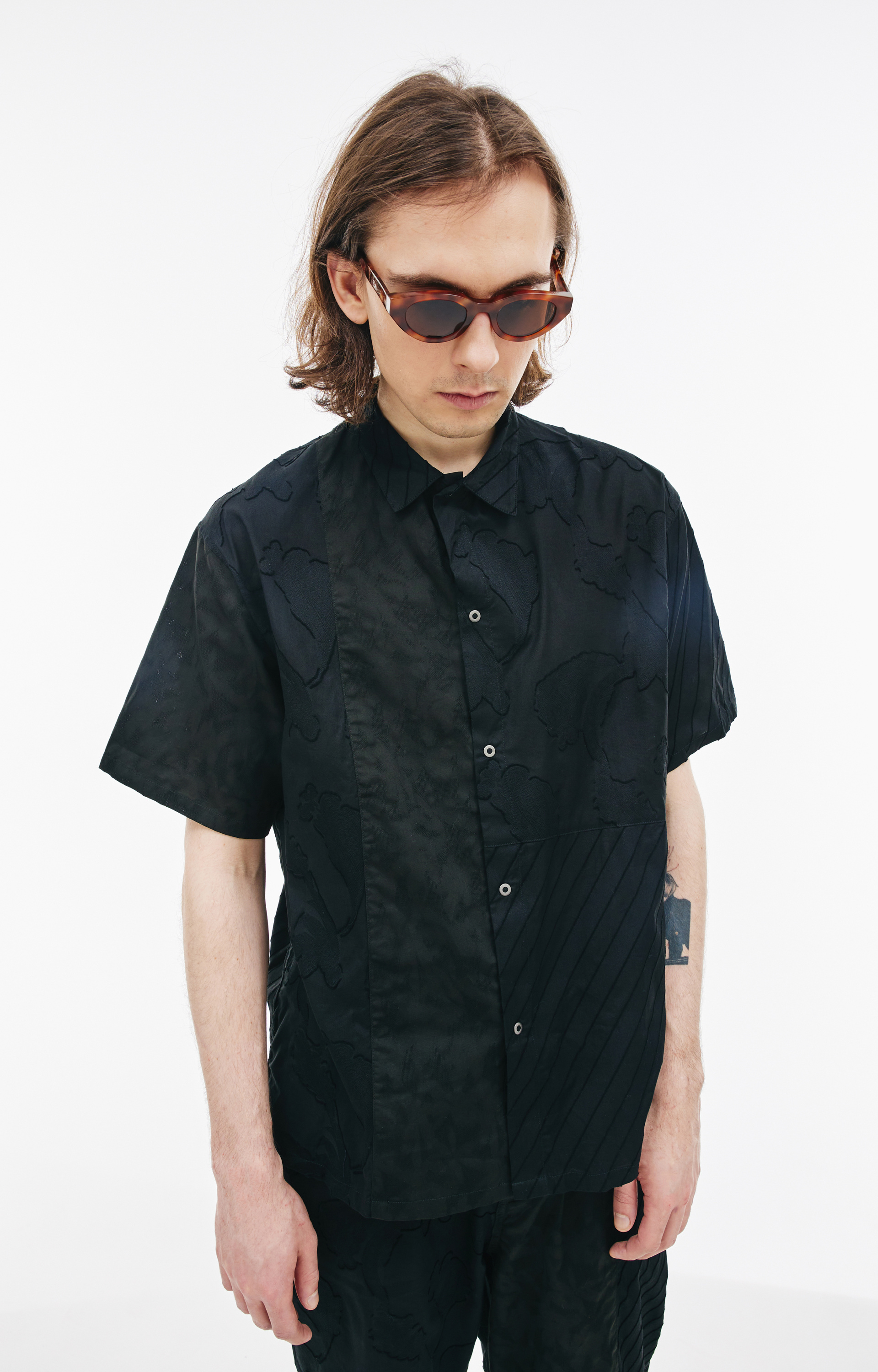 KIMMY Рубашка пэчворк с коротким рукавом