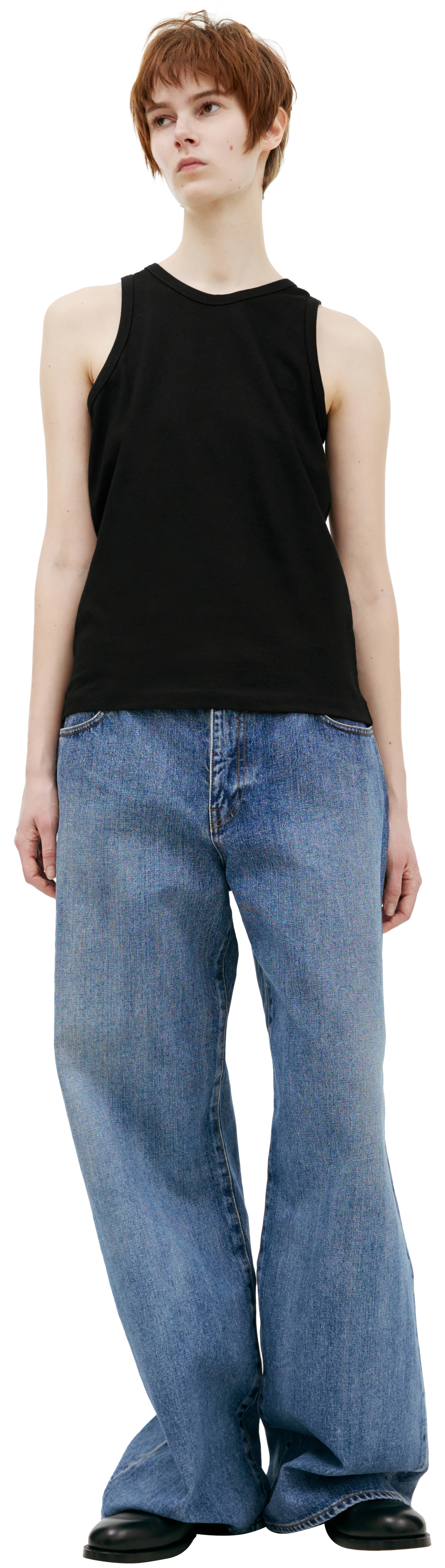 The Row Черный топ из шелка