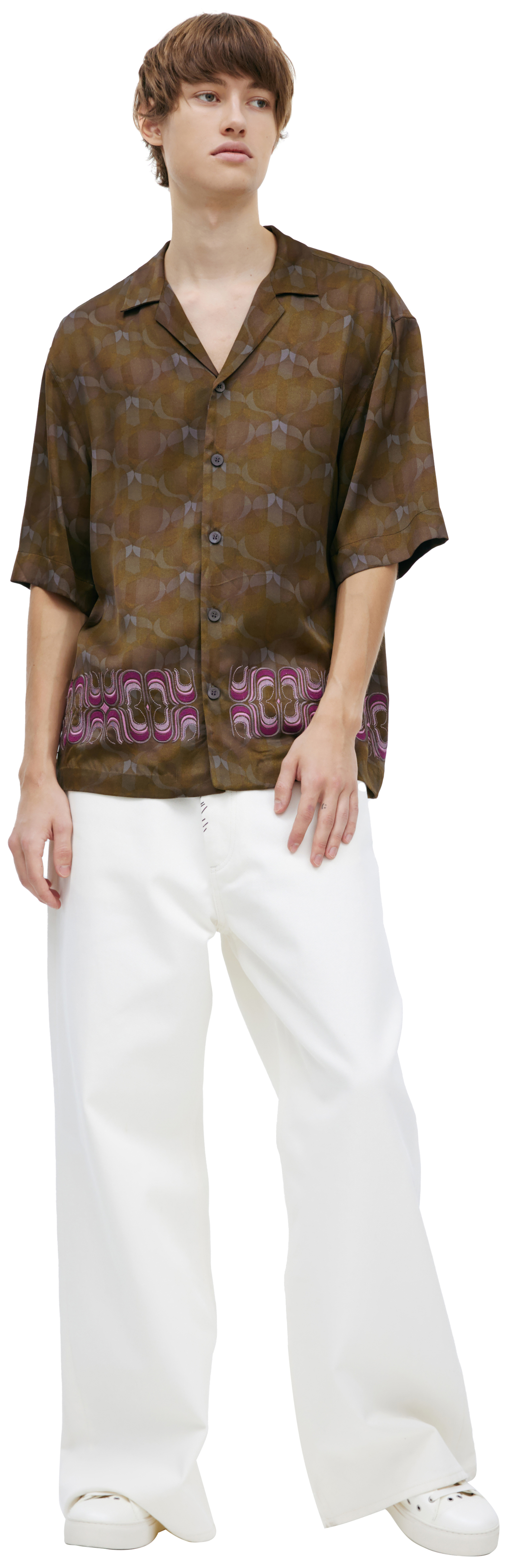 Dries Van Noten Рубашка с монопринтом