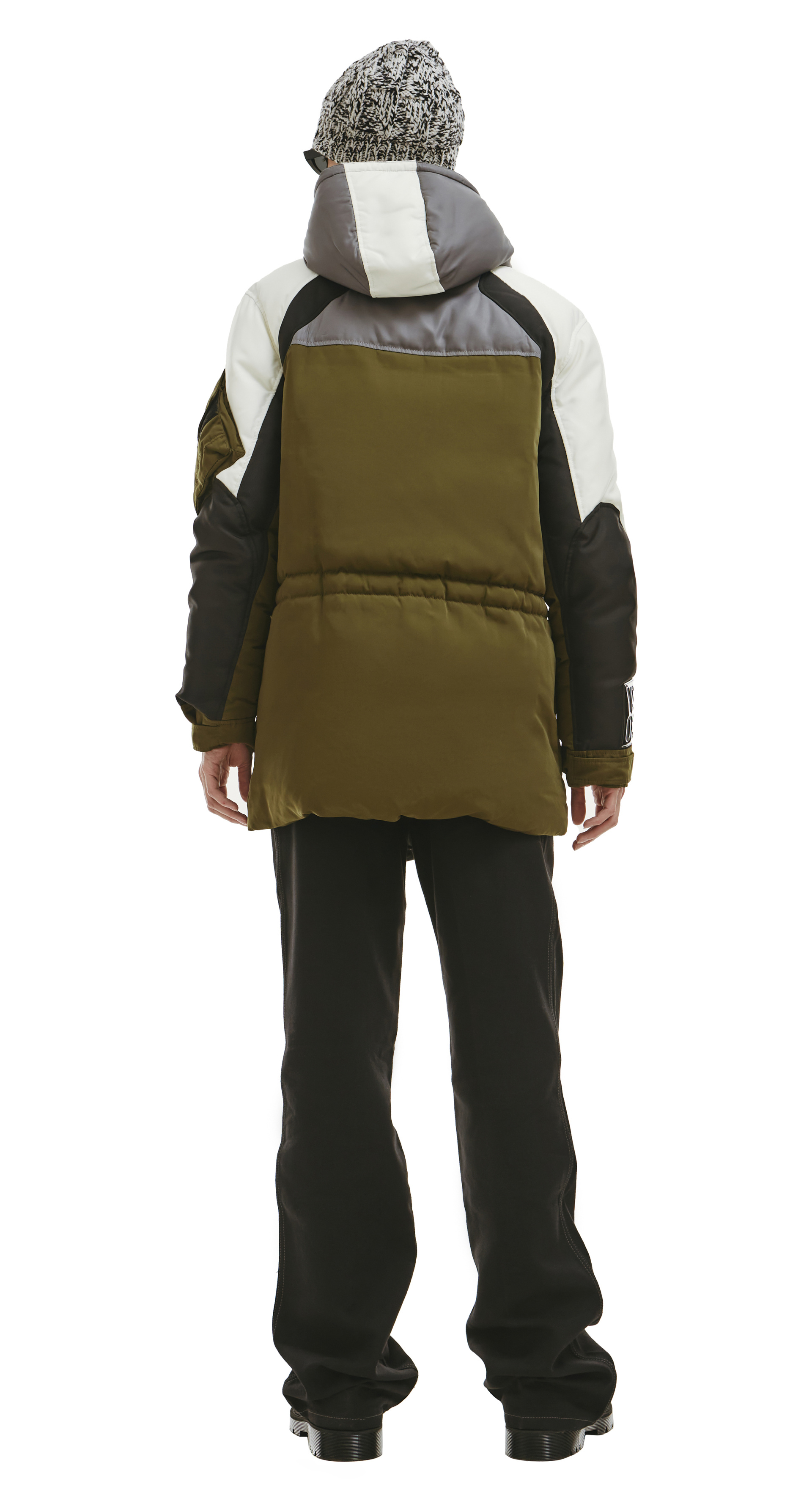 Yves Salomon Пуховая парка с отделкой из овчины