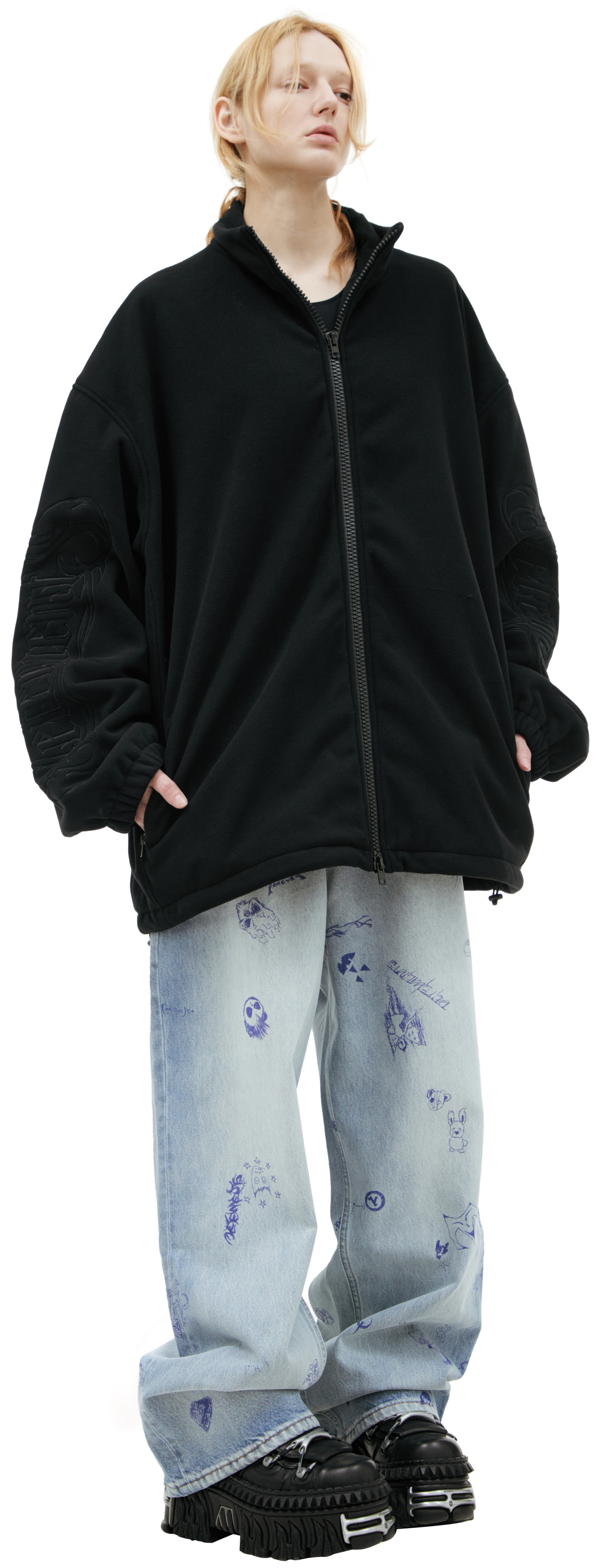 VETEMENTS Флисовая куртка с логотипом