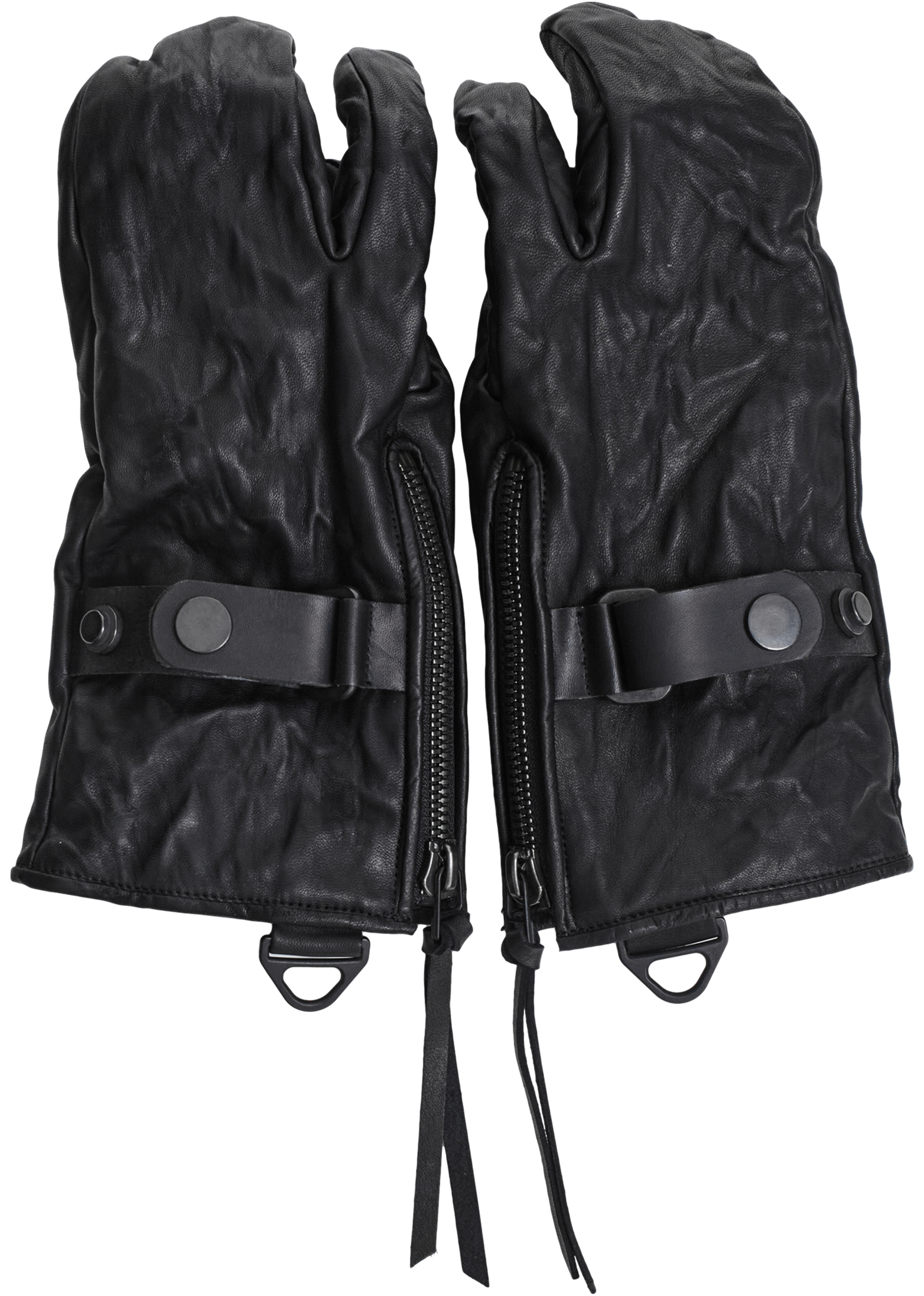 The Viridi-Anne Черные перчатки из кожи