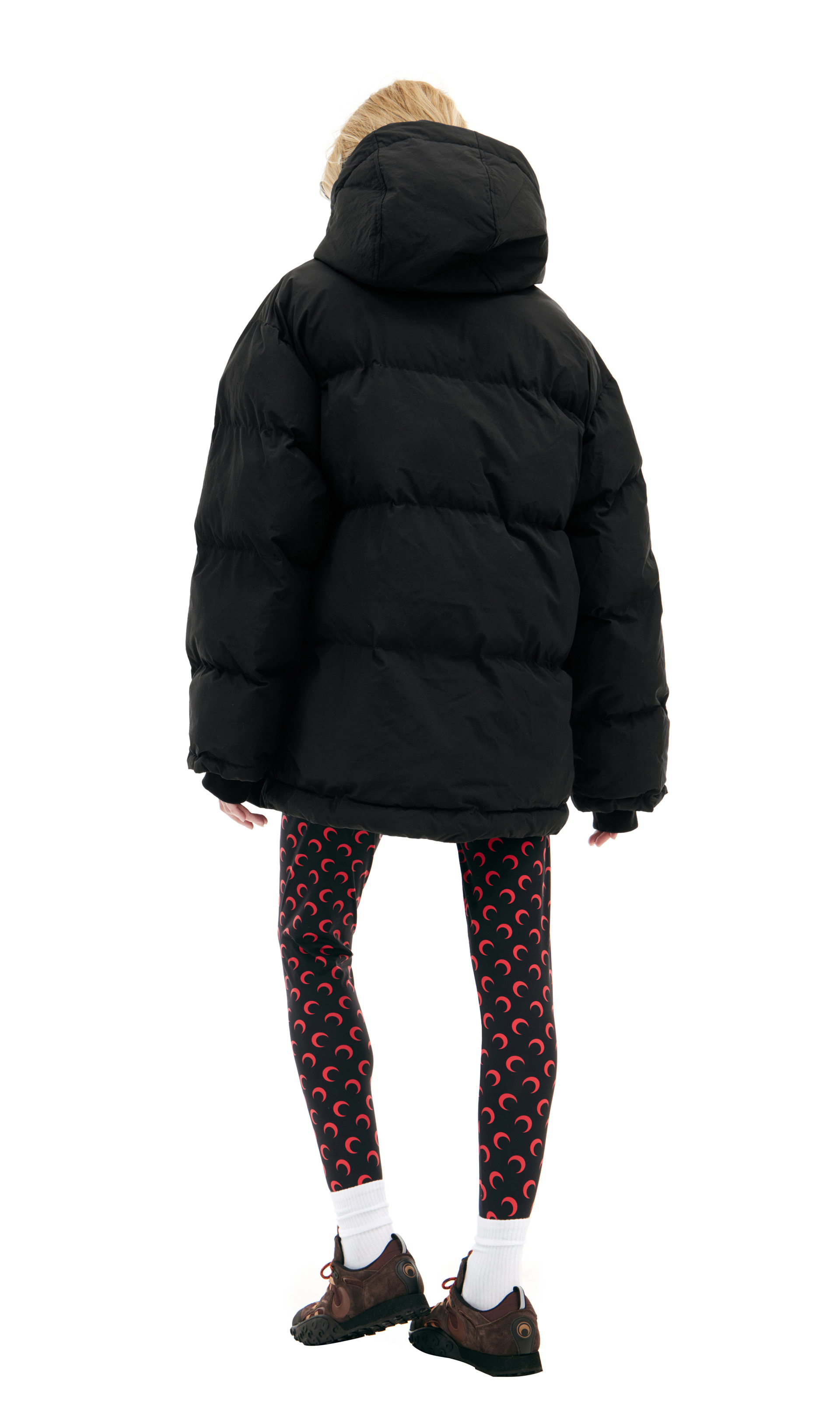 MARINE SERRE Пуховик с логотипом