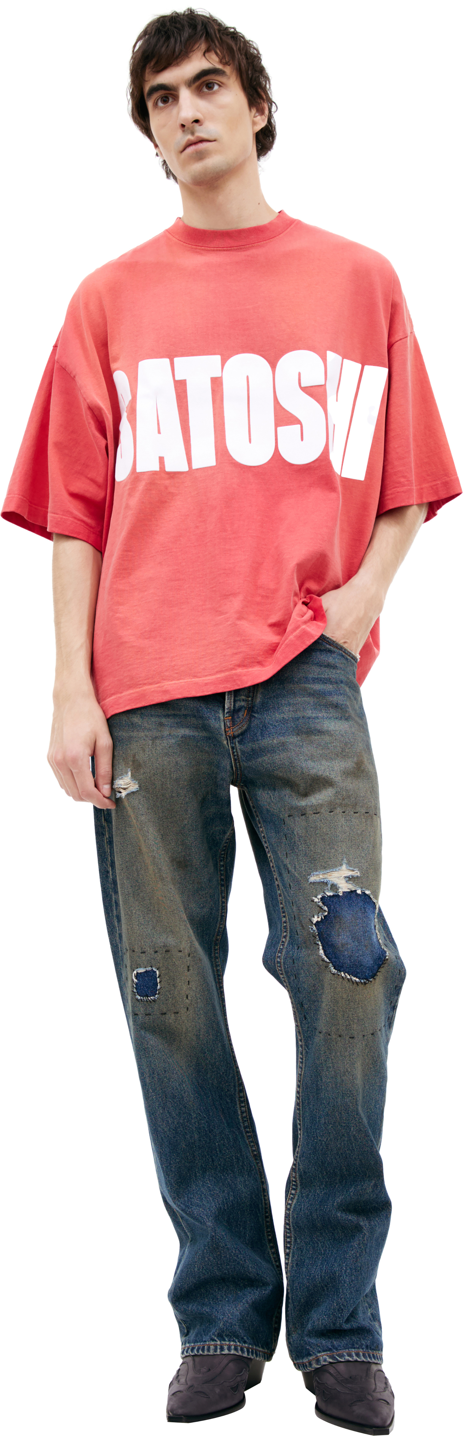 Satoshi Nakamoto Красная футболка с логотипом