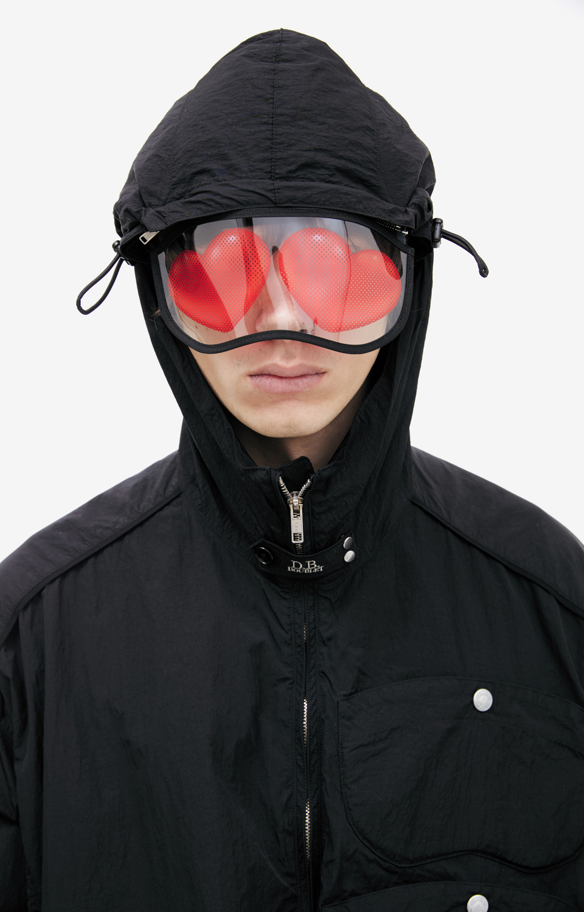Doublet Черная куртка с очками