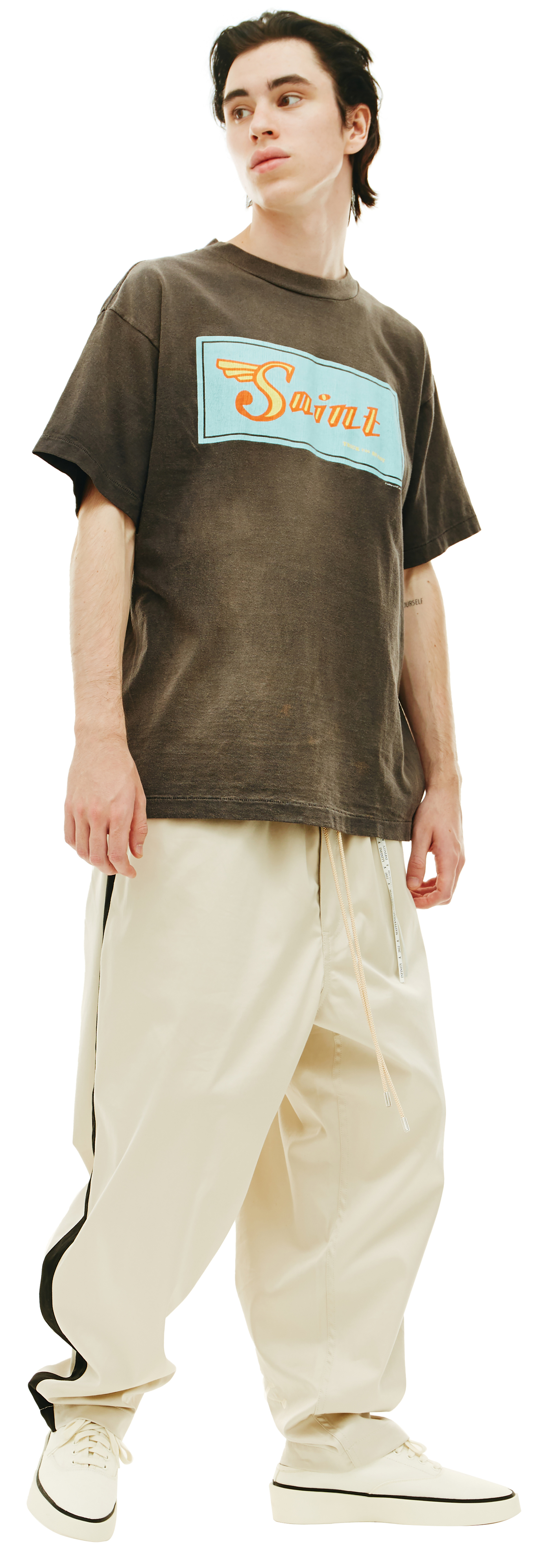 Saint Michael Хлопковая футболка с принтом