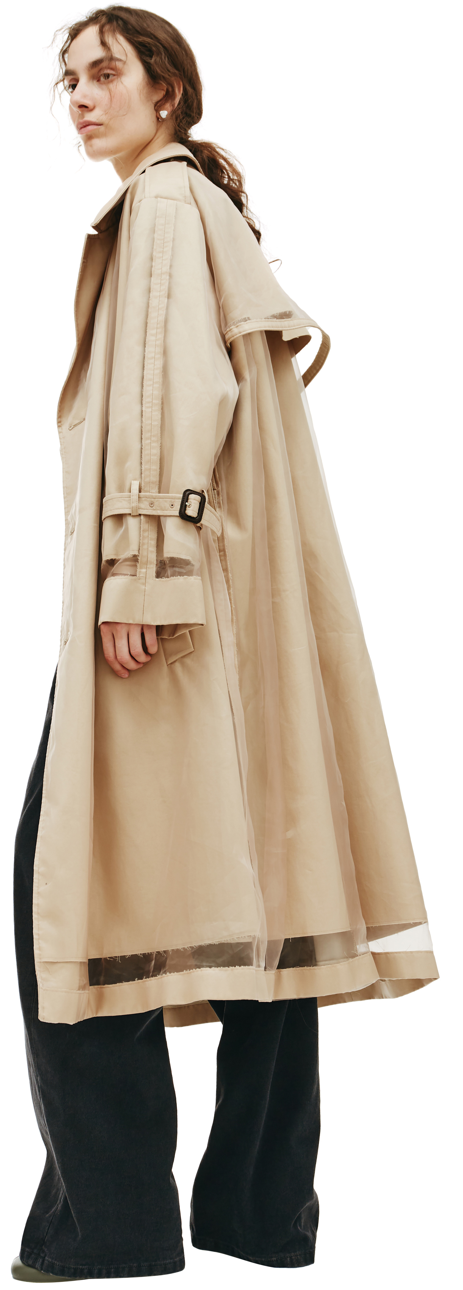 Maison Margiela Двухслойный бежевый тренч