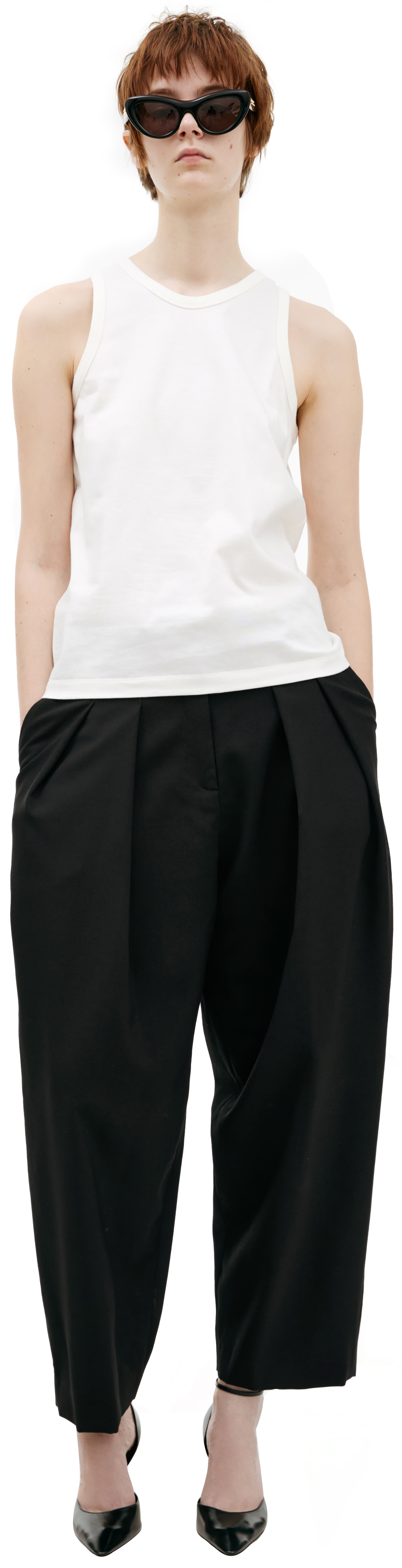 The Row Белый топ из шелка