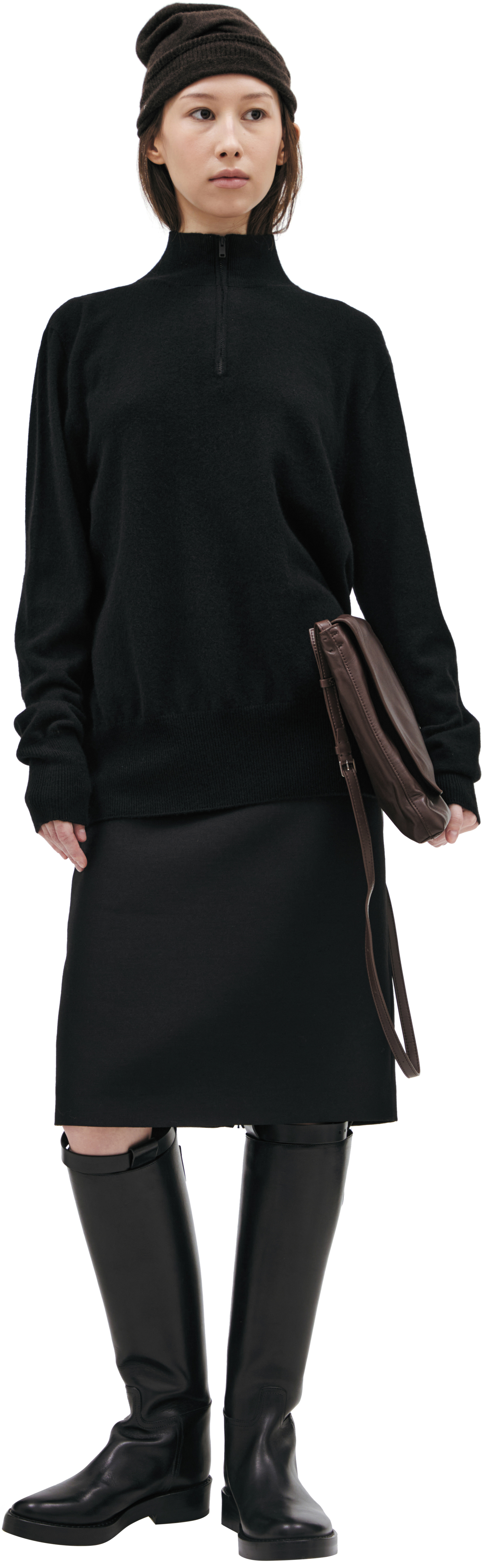 The Row Черный свитер из кашемира